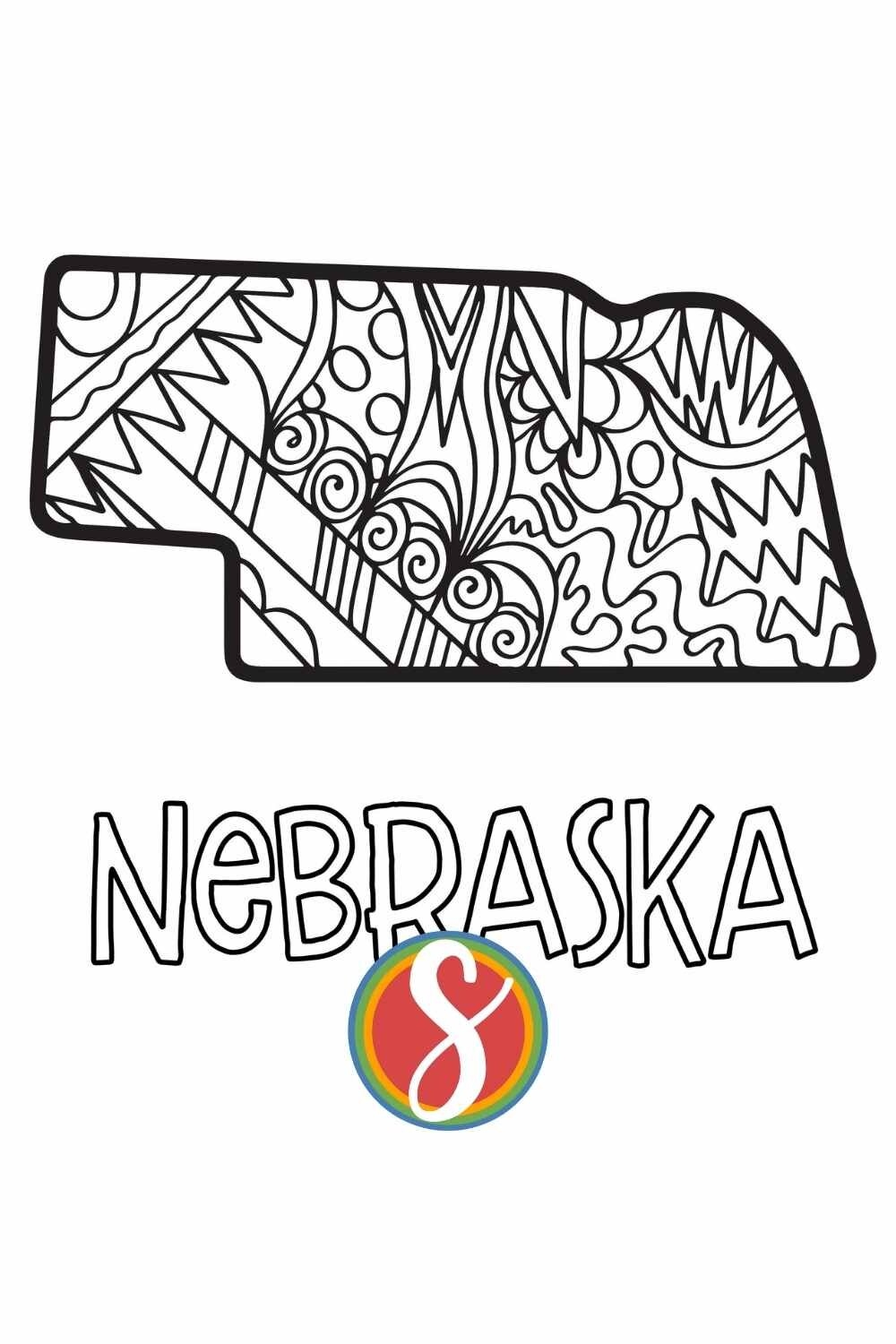 Free Nebraska Coloring Pages Stevie Doodles