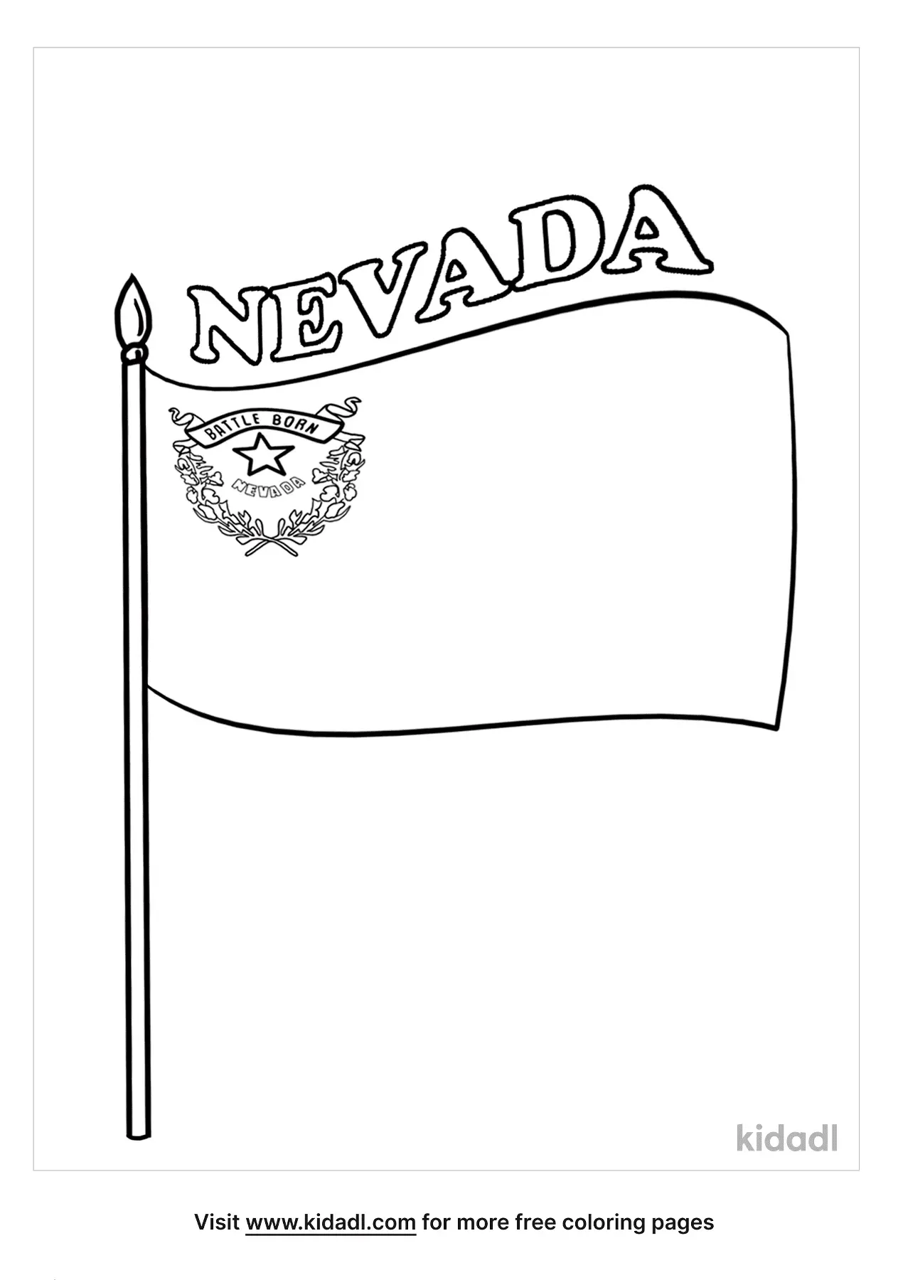 Free Nevada State Flag Coloring Page Coloring Page Printables Kidadl