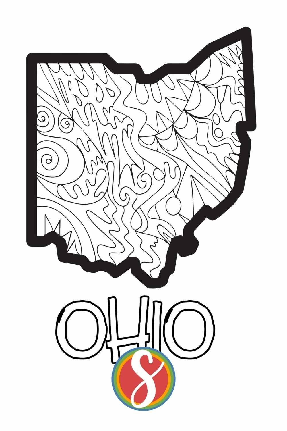 Free Ohio Coloring Pages Stevie Doodles