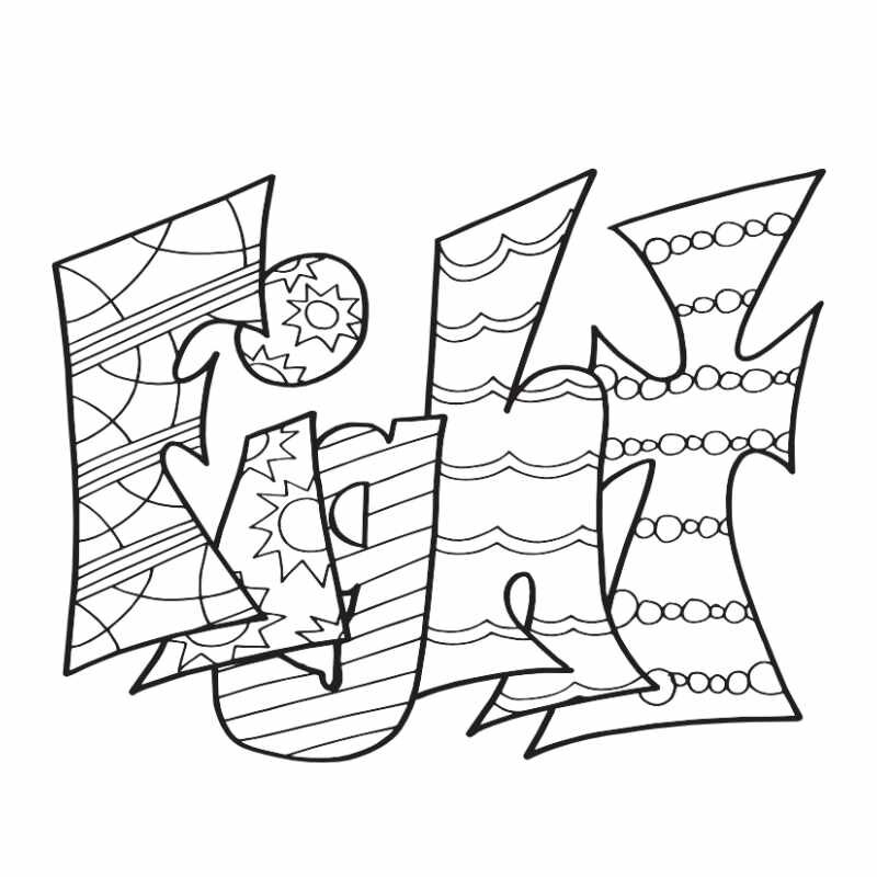 Free One Word Coloring Pages Stevie Doodles