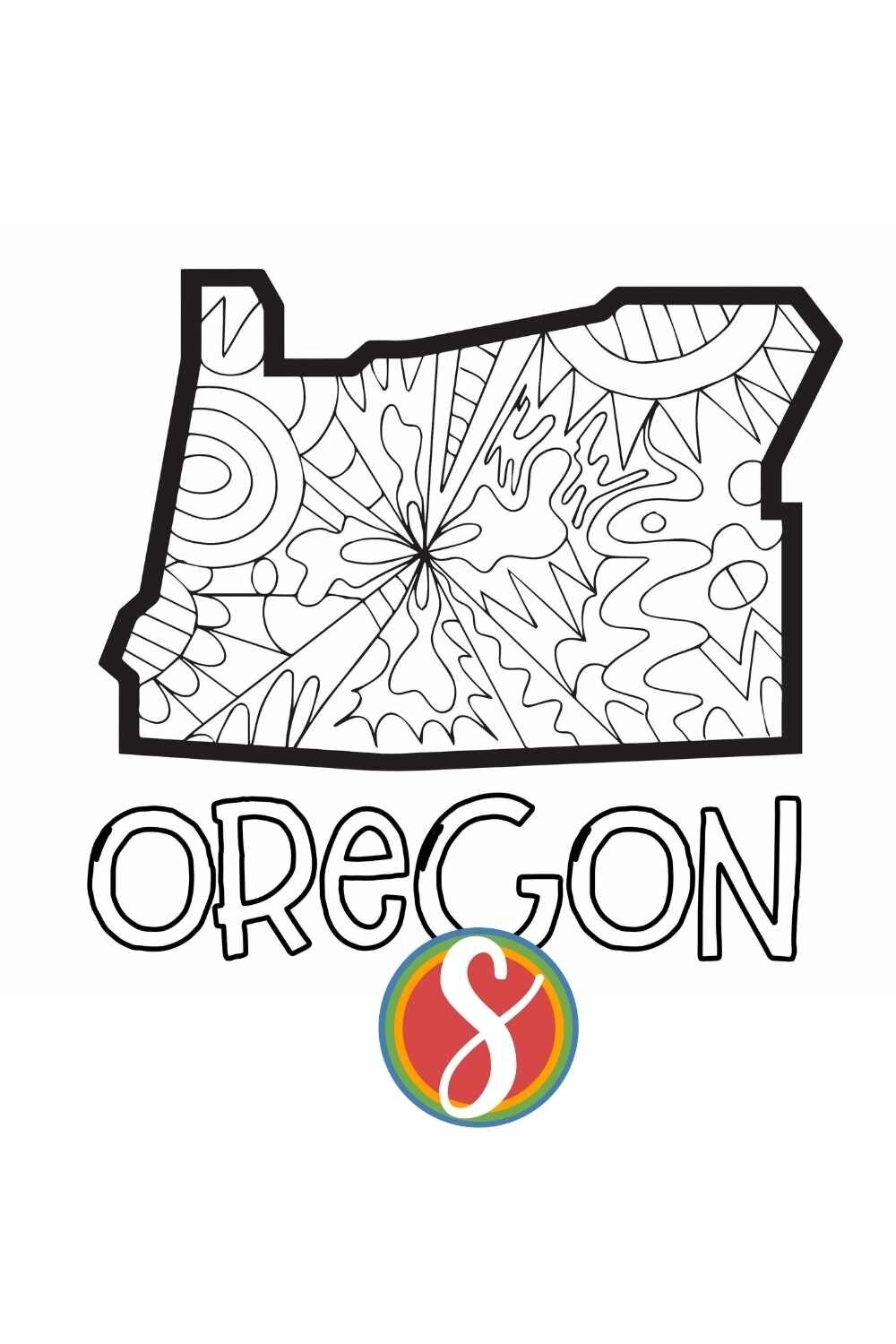 Free Oregon Coloring Pages Stevie Doodles
