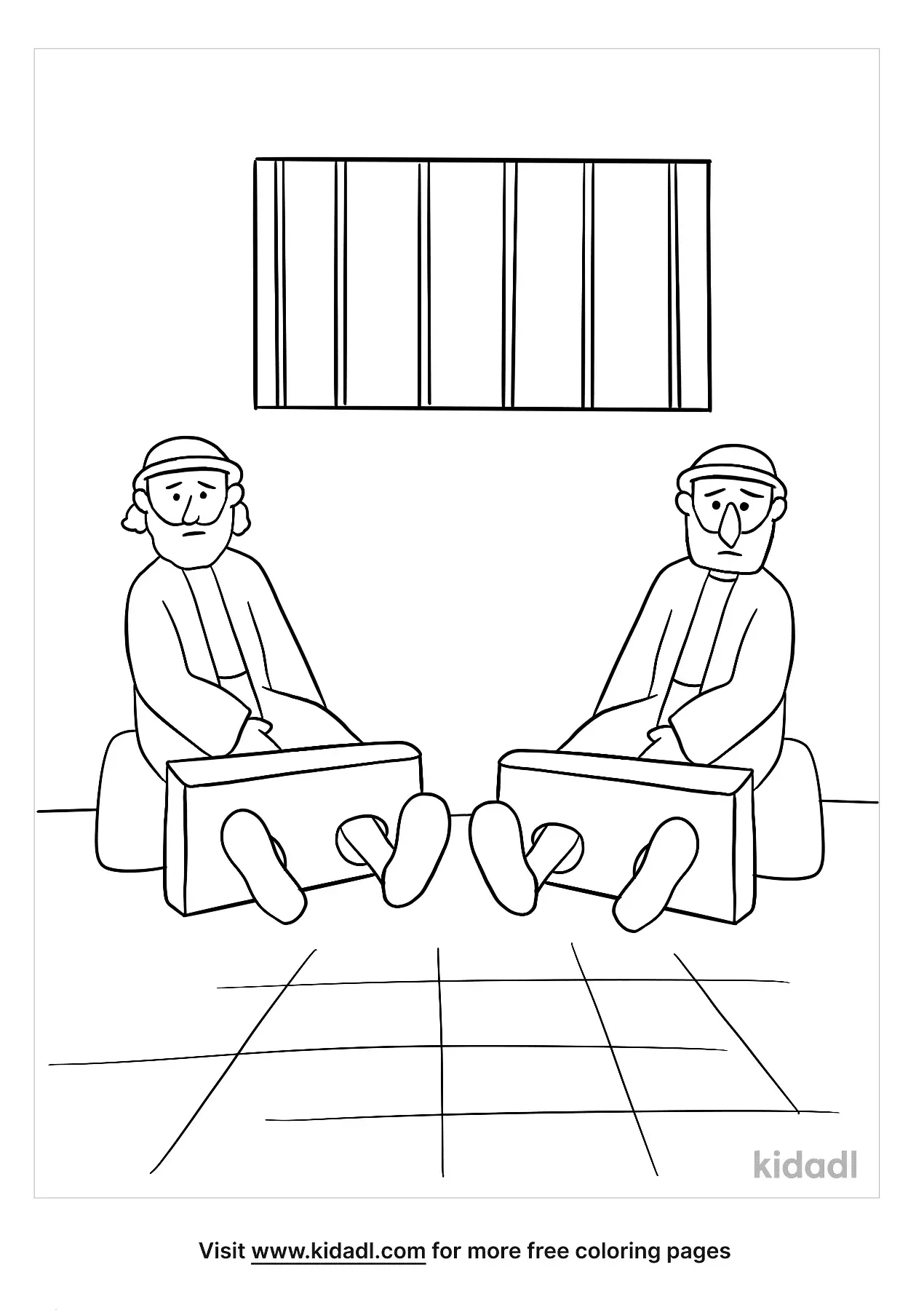 Free Paul And Silas In Jail Coloring Page Coloring Page Printables Kidadl