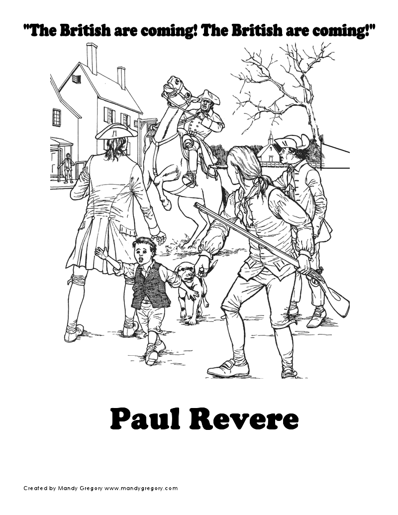 Free Paul Revere Coloring Page Download Free Paul Revere Coloring Page Png Images Free
