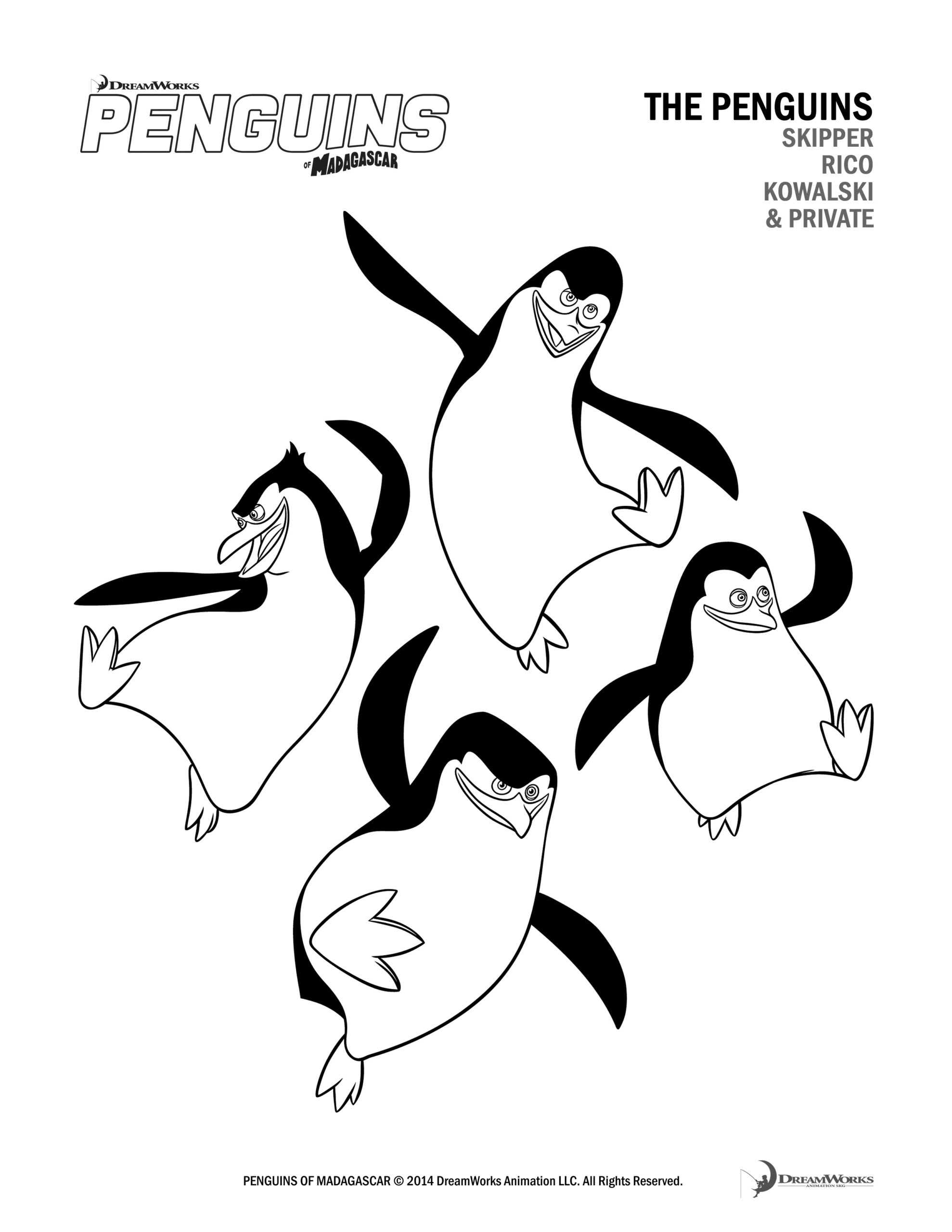 Free Penguins Of Madagascar Coloring Pages And Activity Sheets MommysBusy