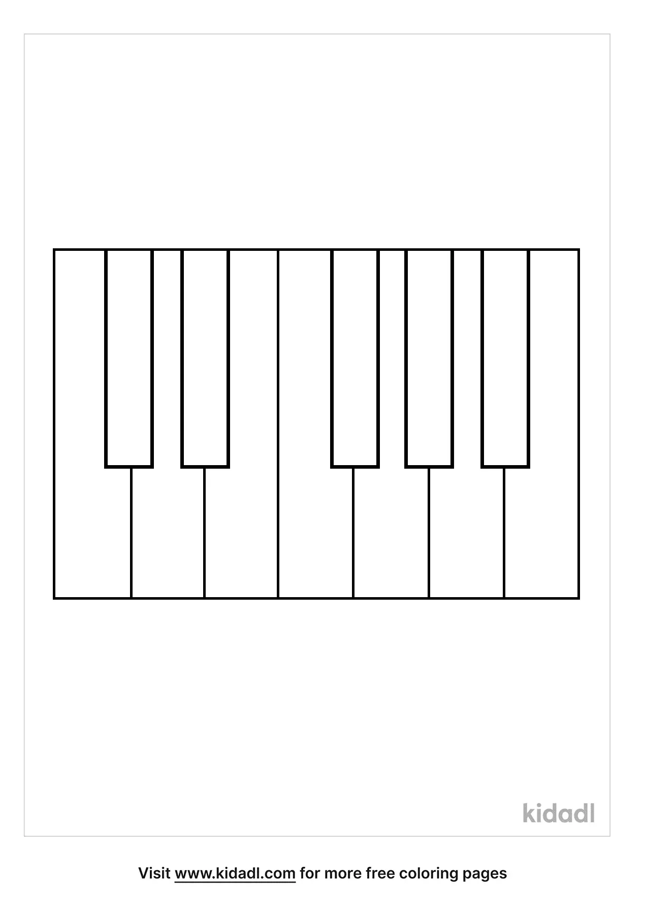 Free Piano Keys Coloring Pages