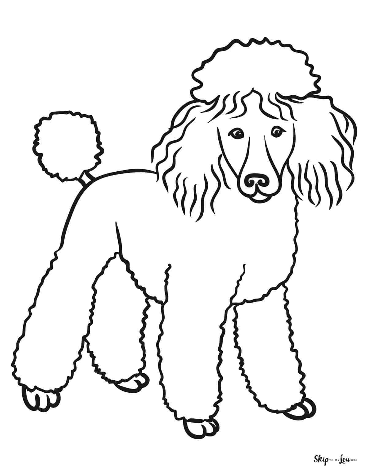 Free Poodle Coloring Pages