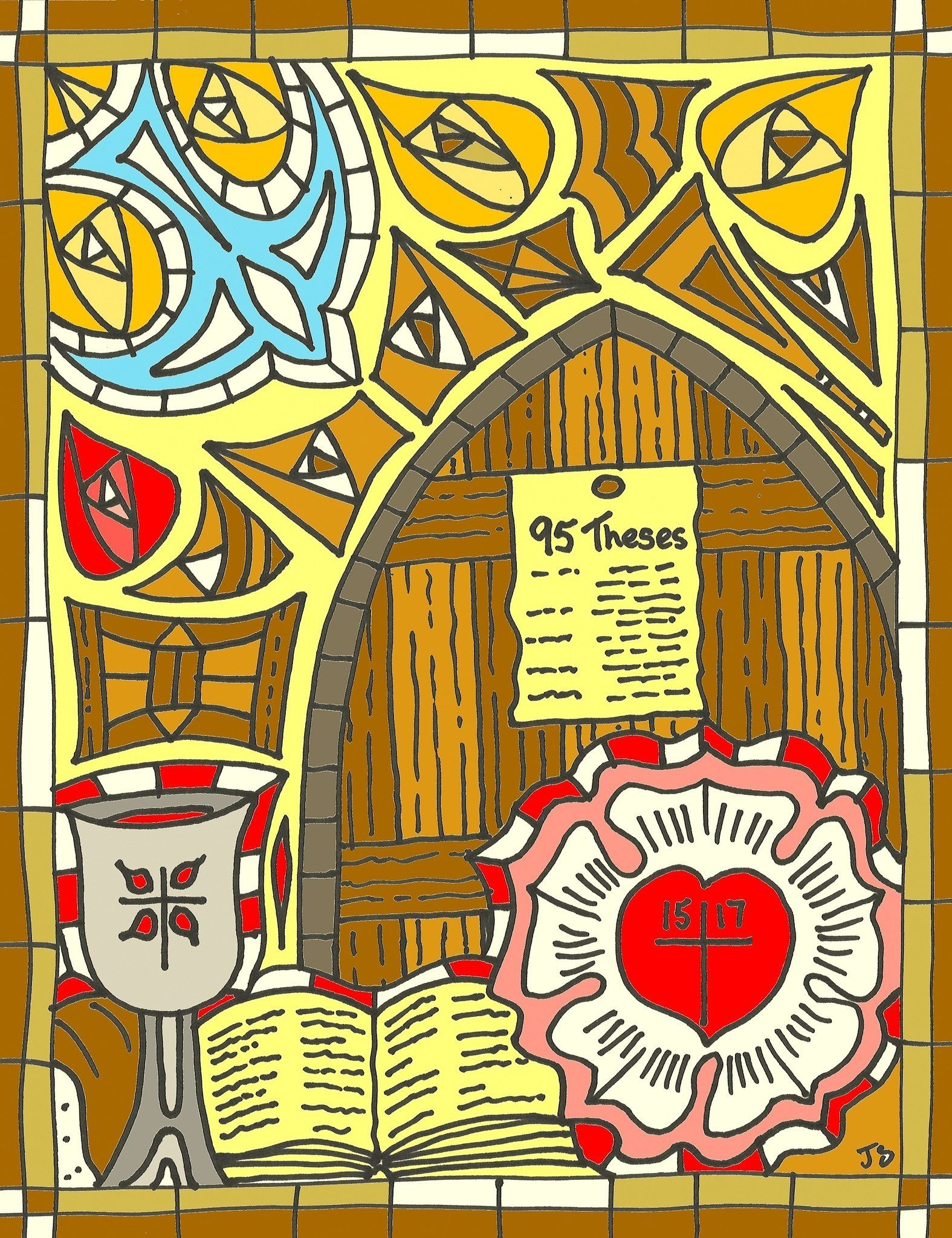 5 Solas Coloring Page