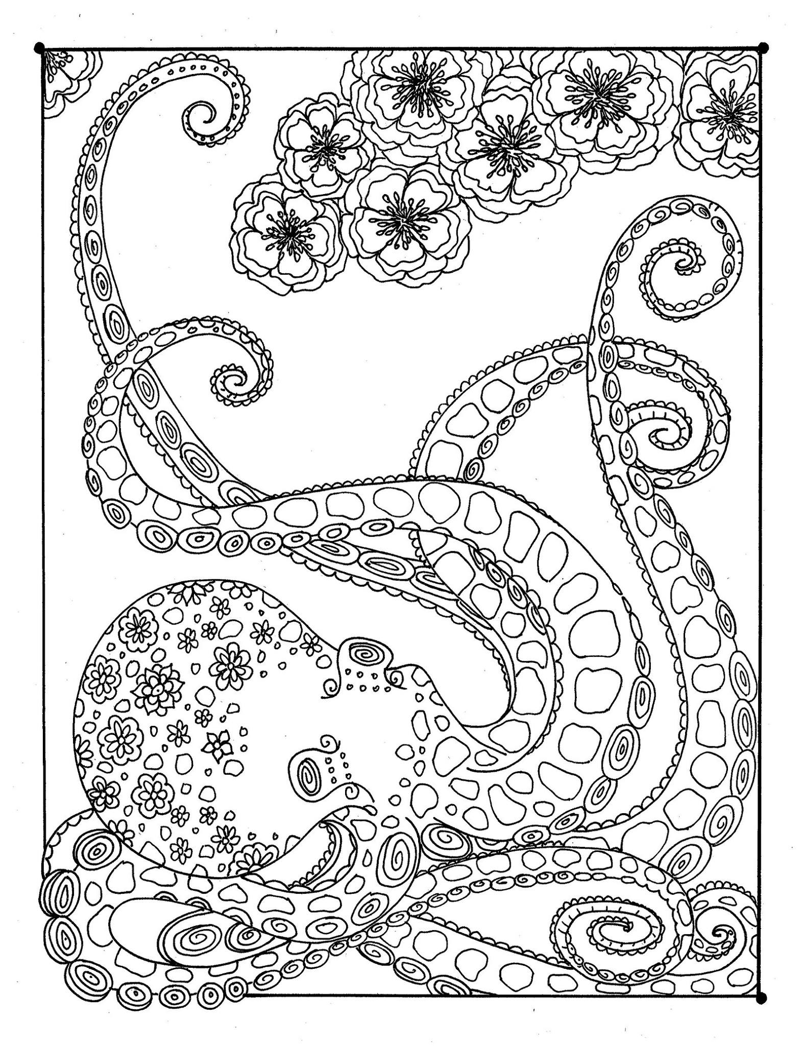 Adult Coloring Page Abstract