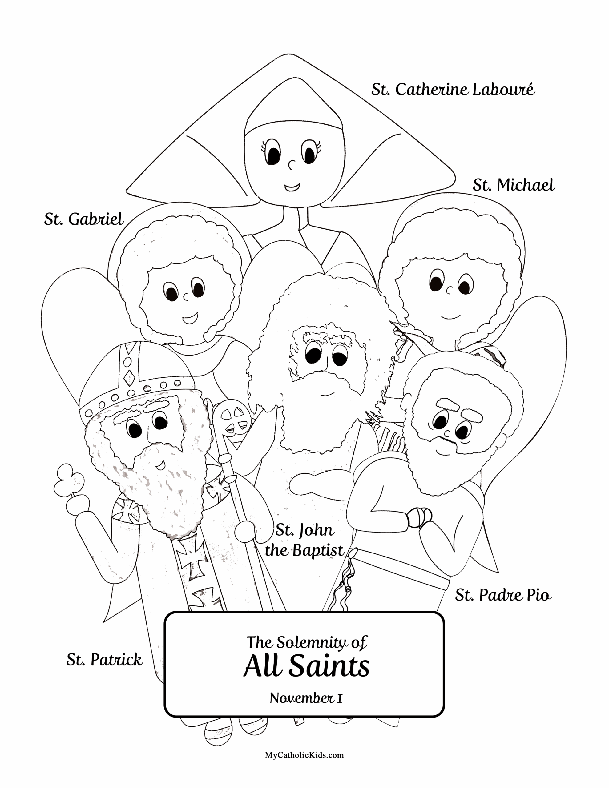 Free Printable All Saints Day Coloring Pages