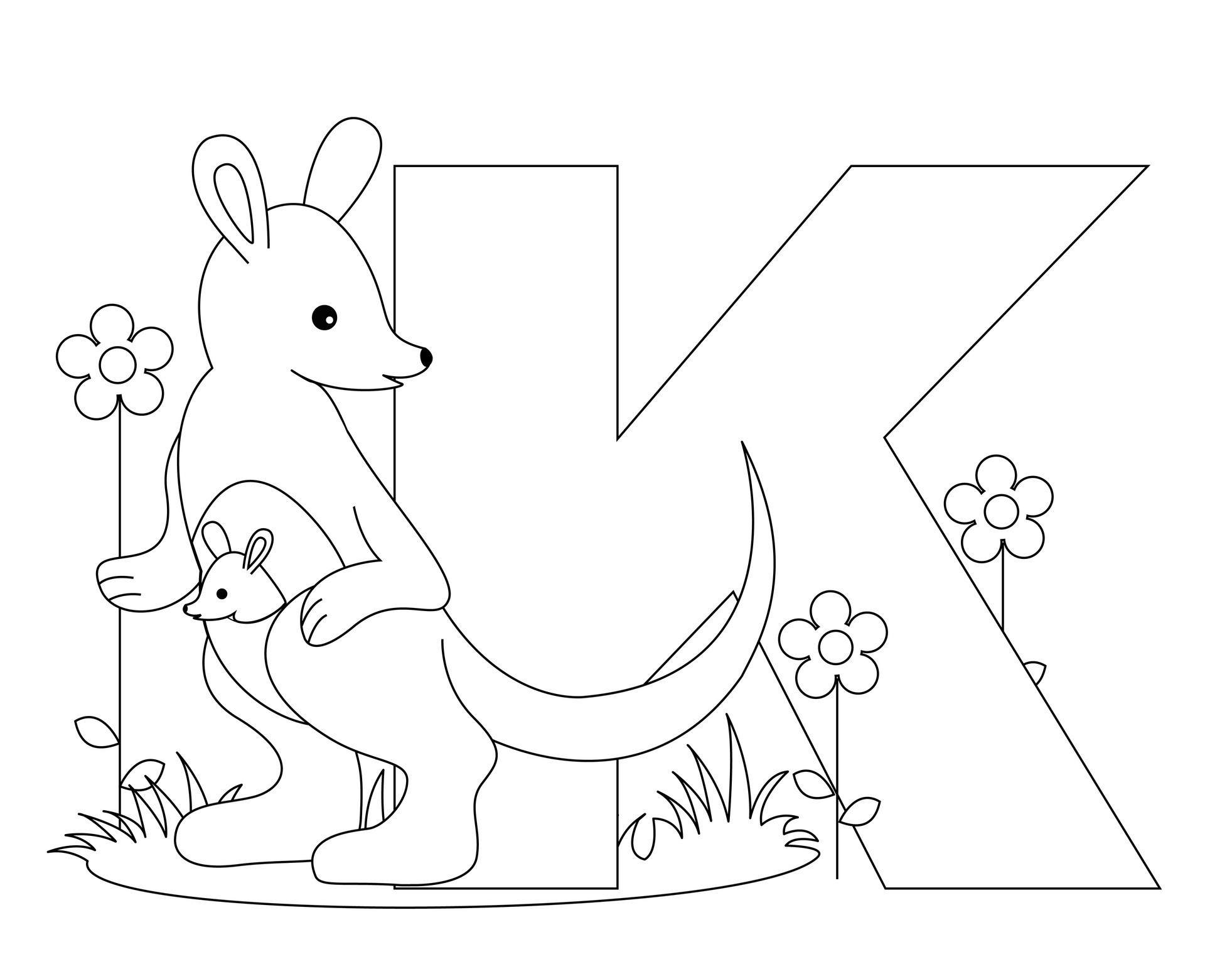 Letter K Coloring Page