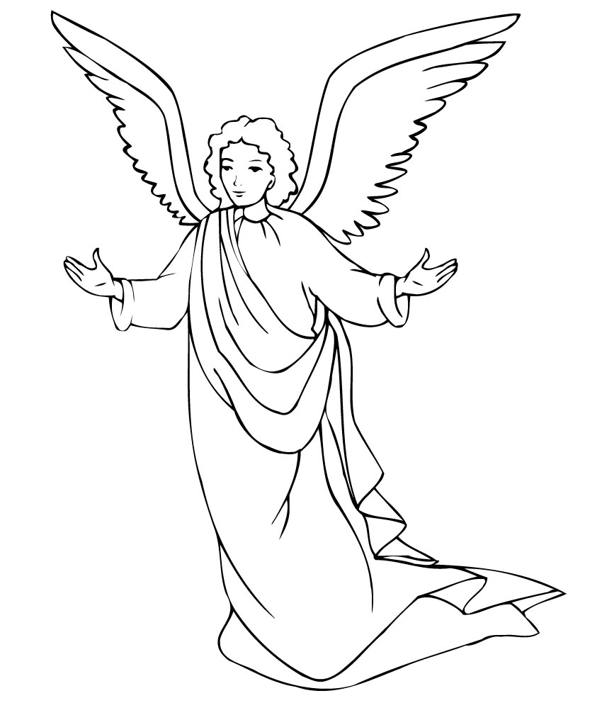 Angel Coloring Pages For Preschool