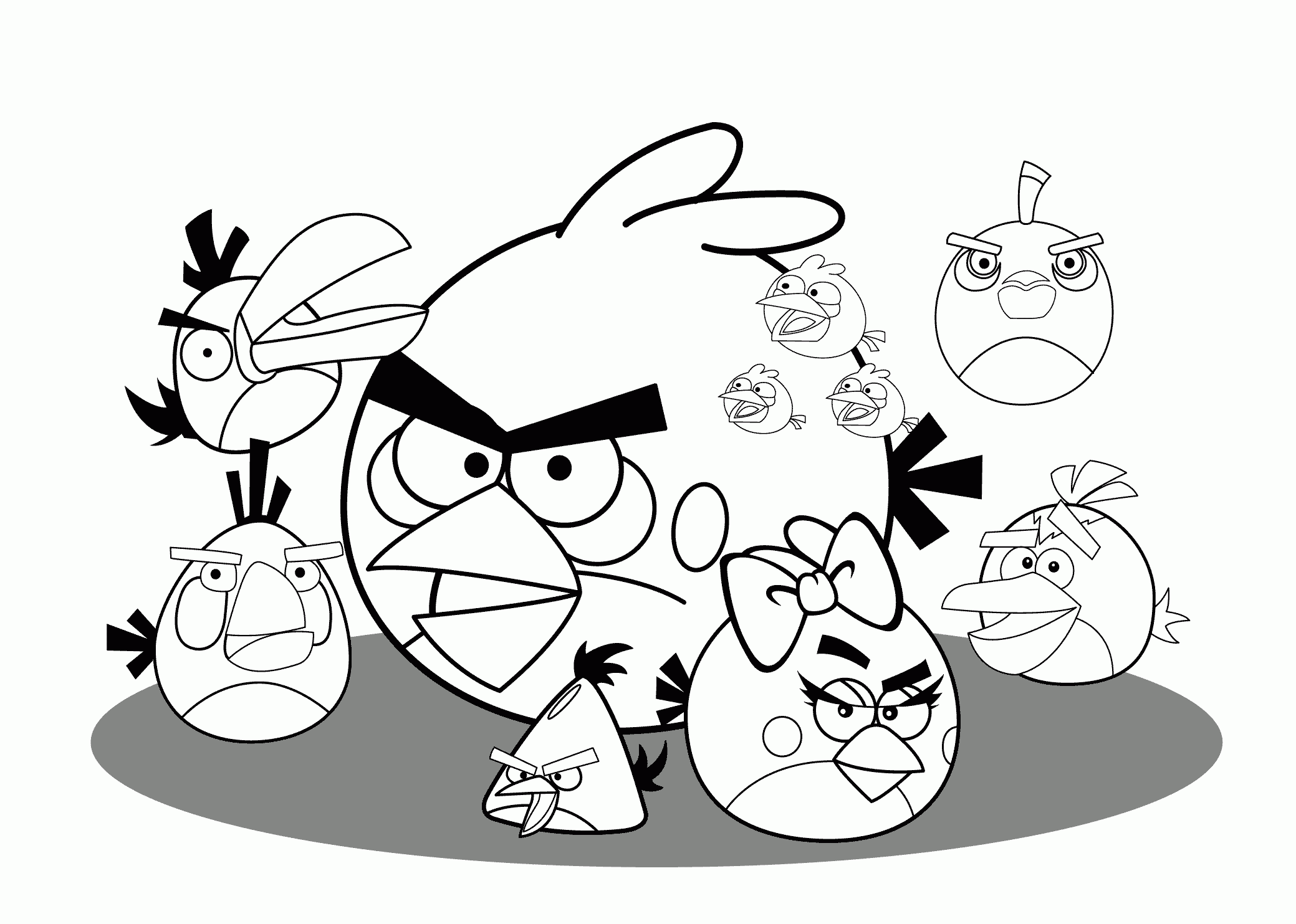 Angry Birds Coloring Page