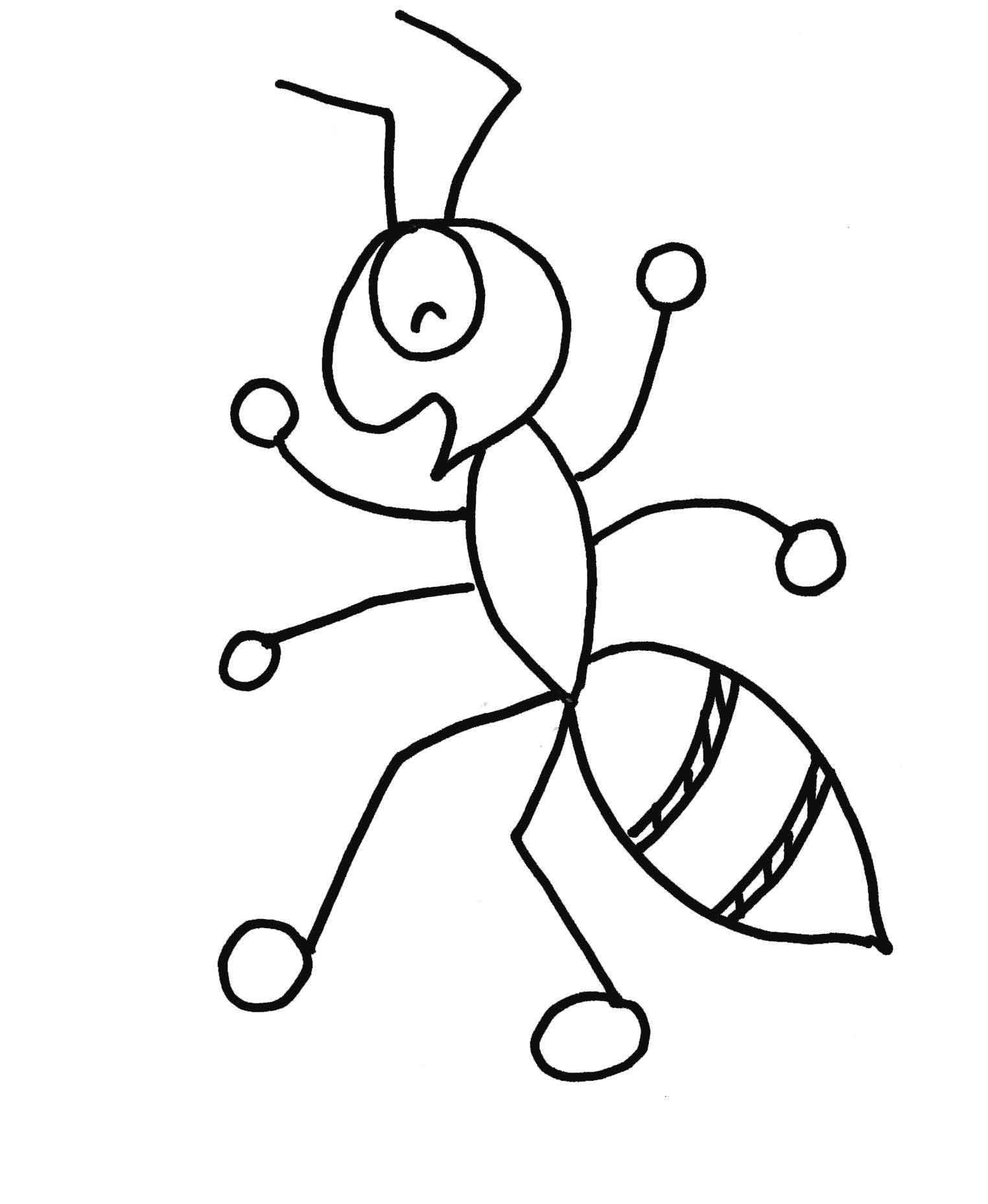 Ant Coloring Page