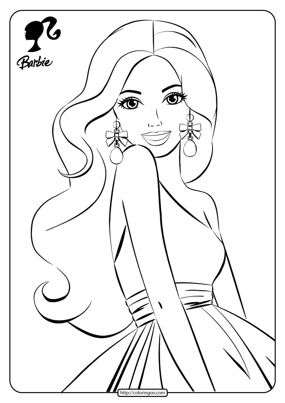 Coloring Page Download Barbie