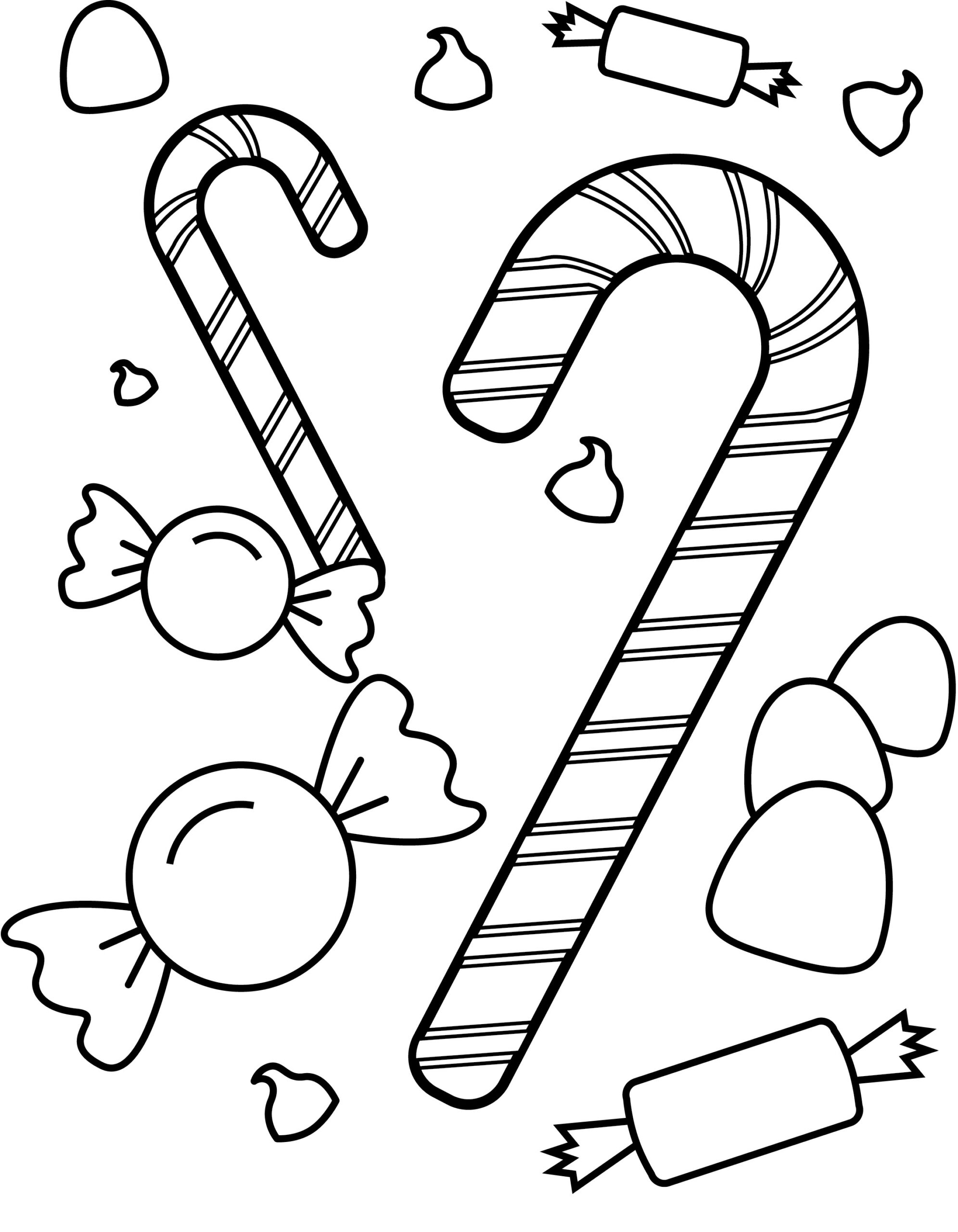 Candy Cane Coloring Pages