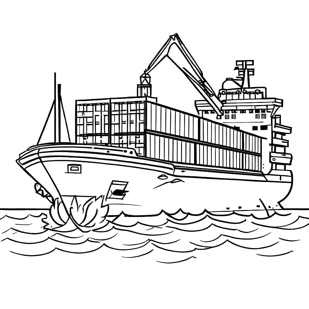 Free Printable Cargo Ship Coloring Page Download Print Or Color Online For Free