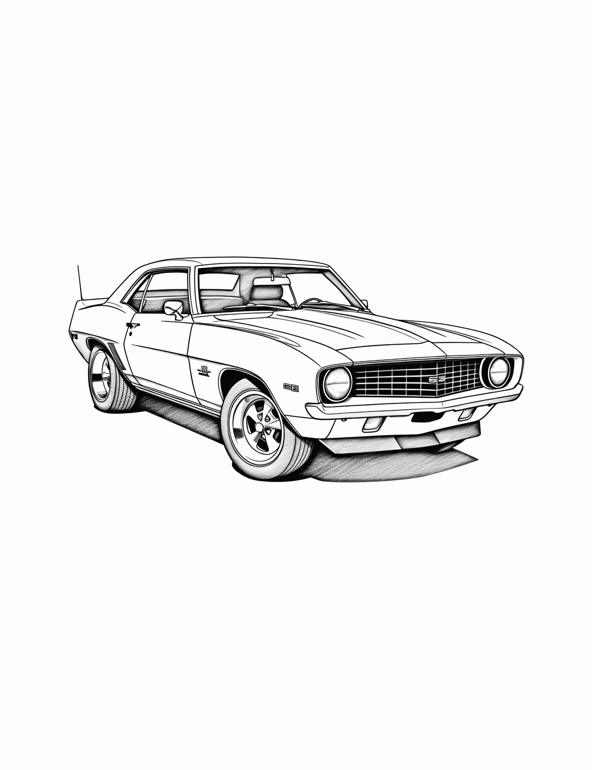 Free Printable Chevrolet Camaro Coloring Page For Kids And Adults