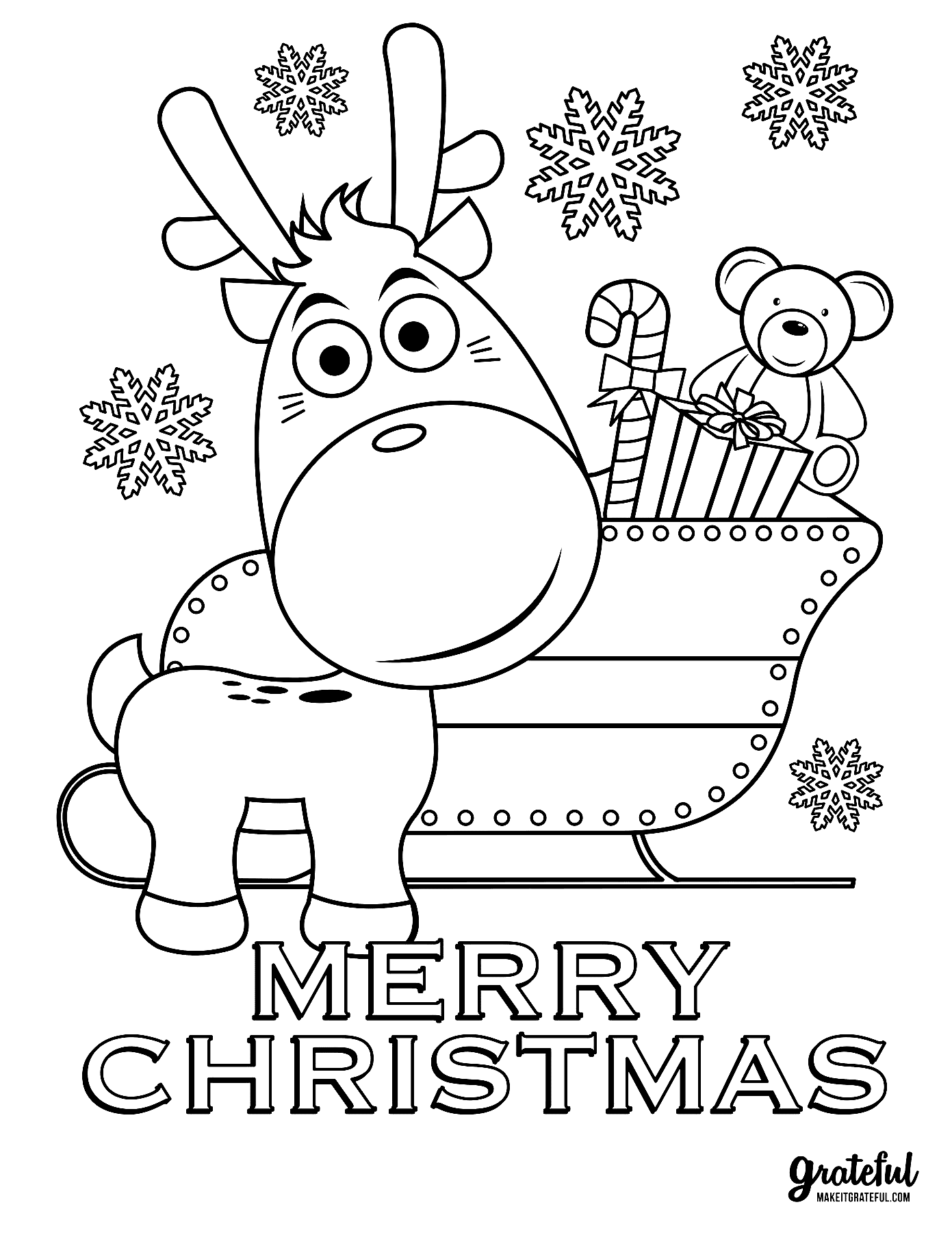 Christmas Card Coloring Pages