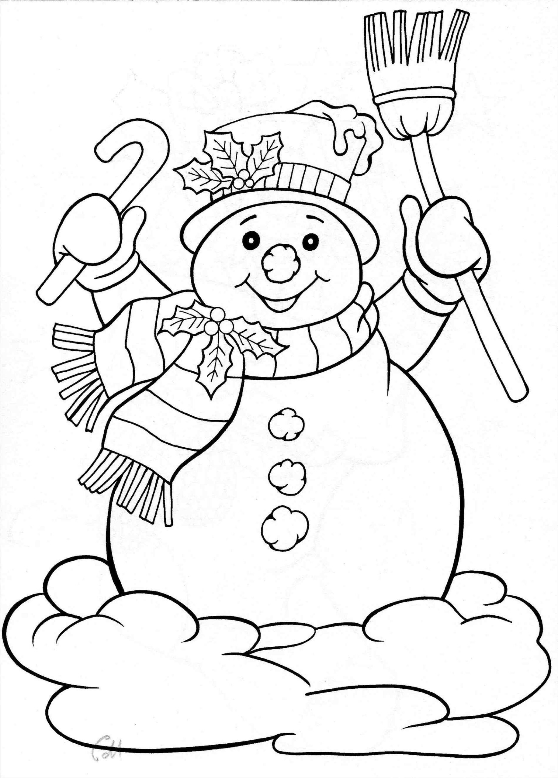 Coloring Pages Christmas Snowman