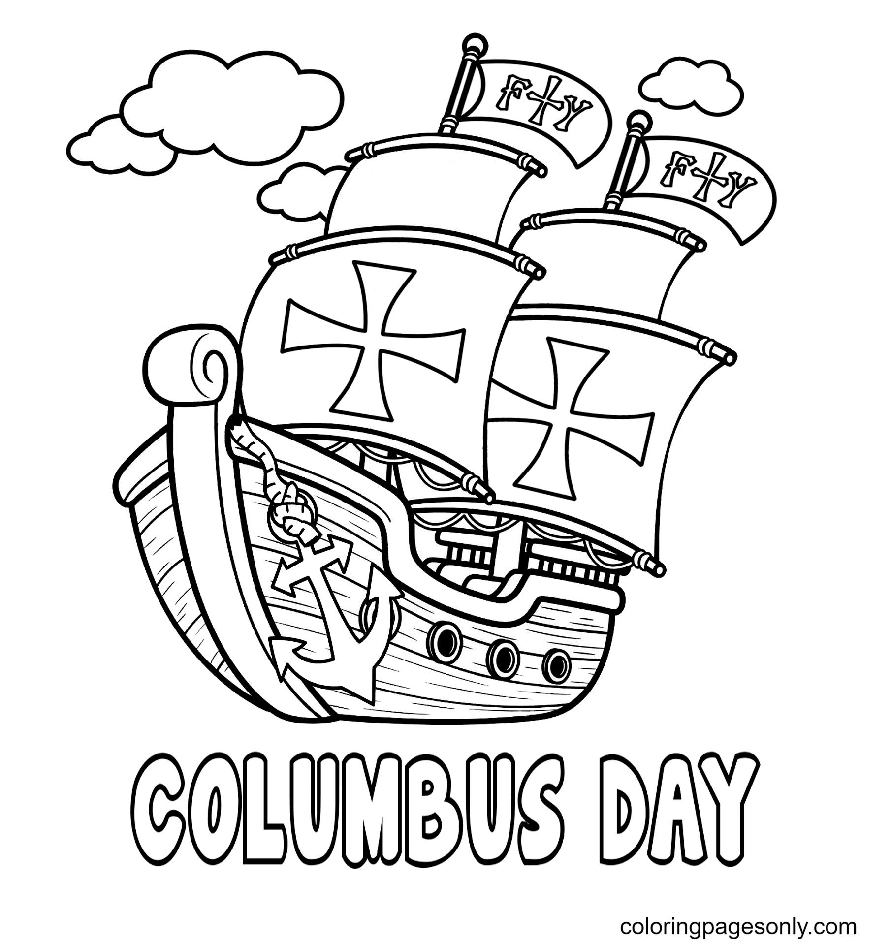 Free Printable Christopher Columbus Coloring Page Free Printable Coloring Pages