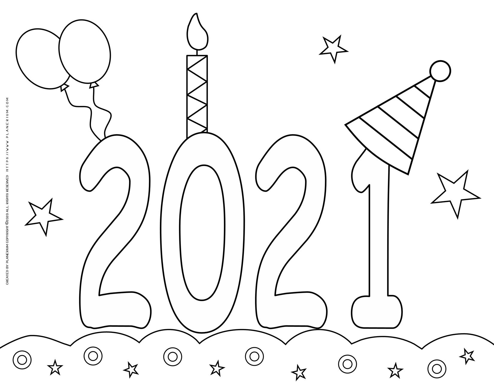 Free Printable Coloring Happy New Year 2021 Coloring Pages Printable Word Searches