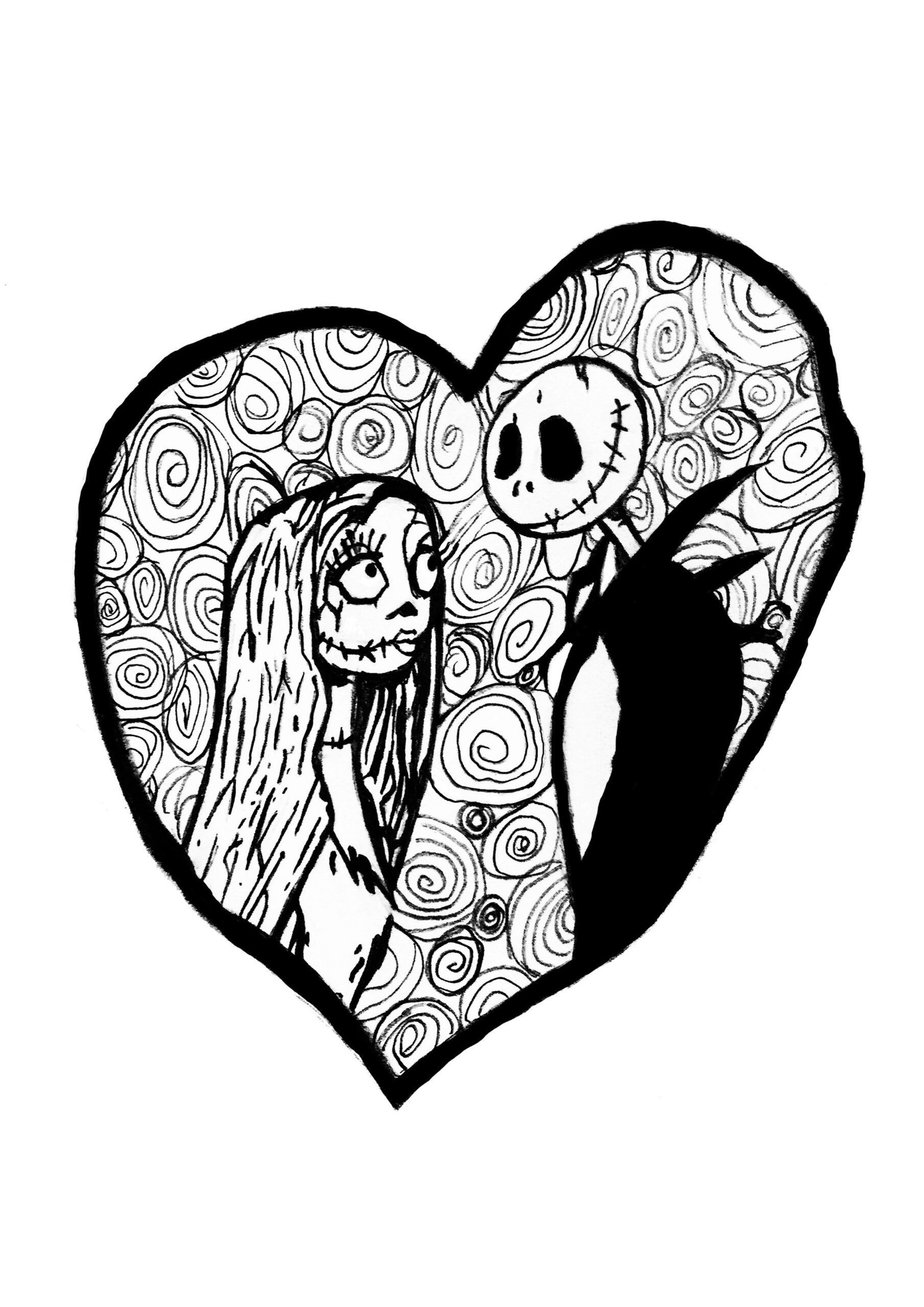 Free Printable Coloring Page Of Mr Jack S Christmas Carol The Nightmare Before Christmas