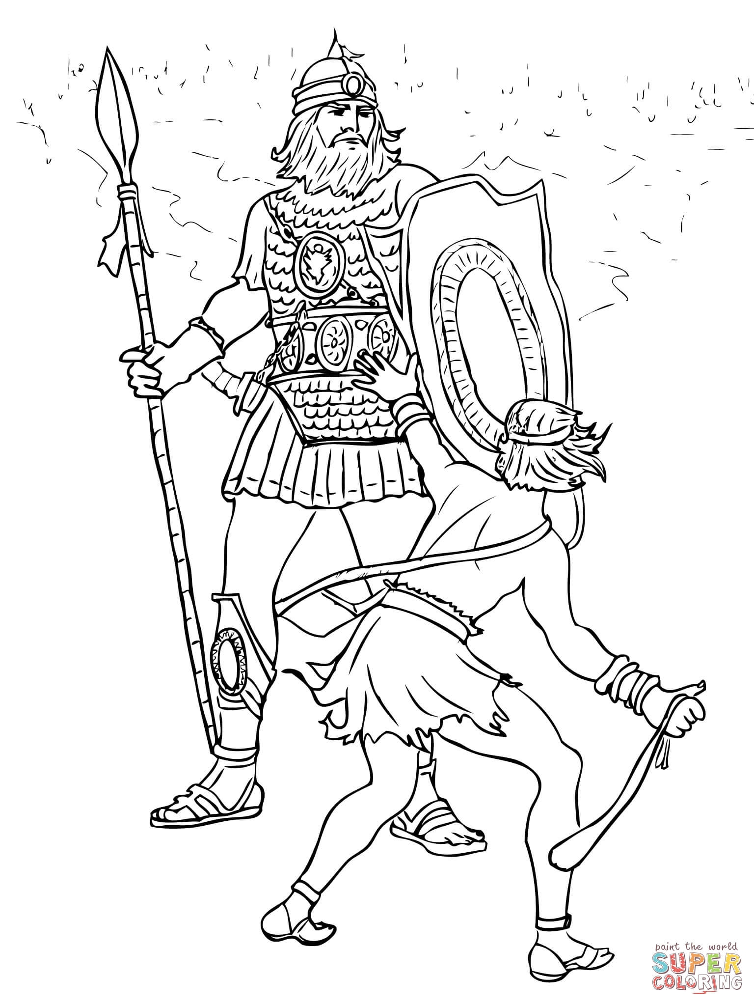 Free Printable Coloring Pages David And Goliath Coloring Home