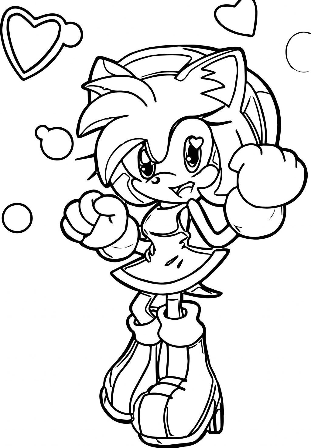 Free Printable Coloring Pages Sonic Hedgehog Amy