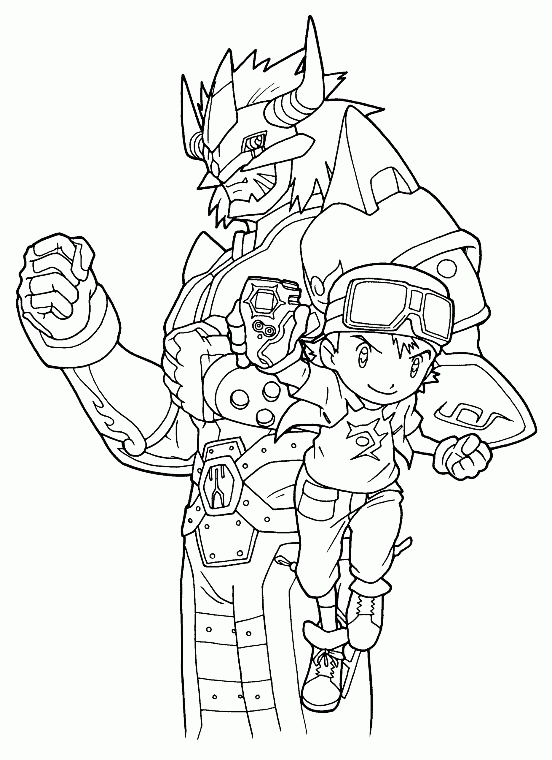 Digimon Christmas Coloring Pages Metal