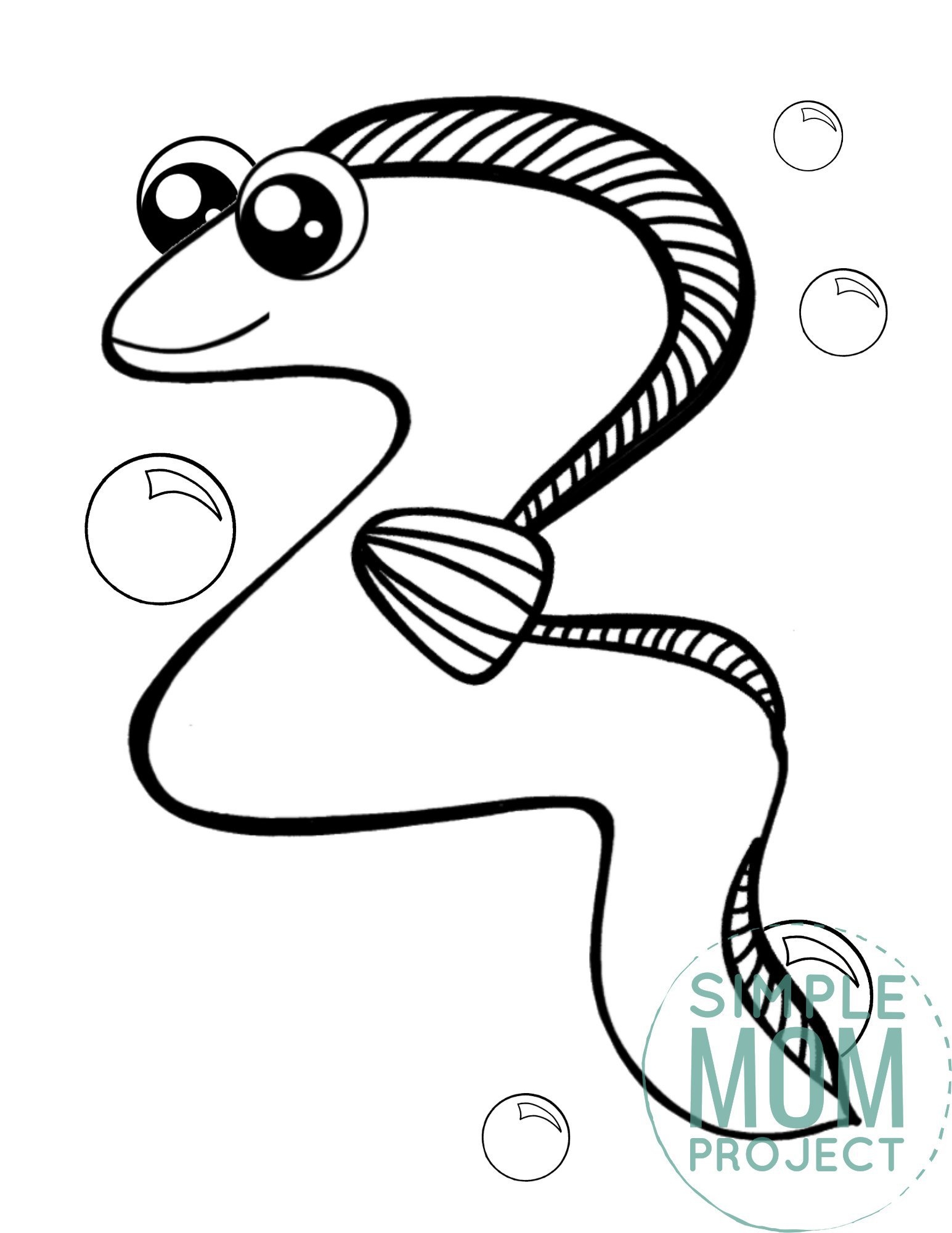 Free Printable Eel Coloring Page Simple Mom Project