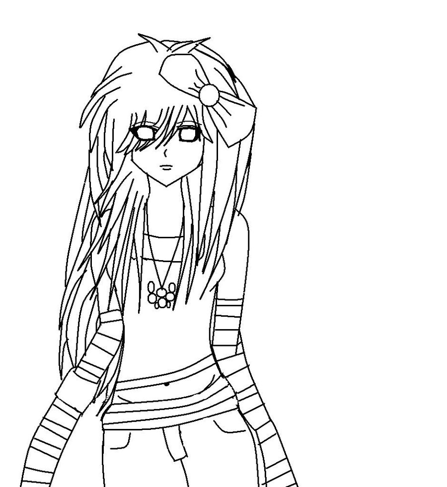 Emo Coloring Pages