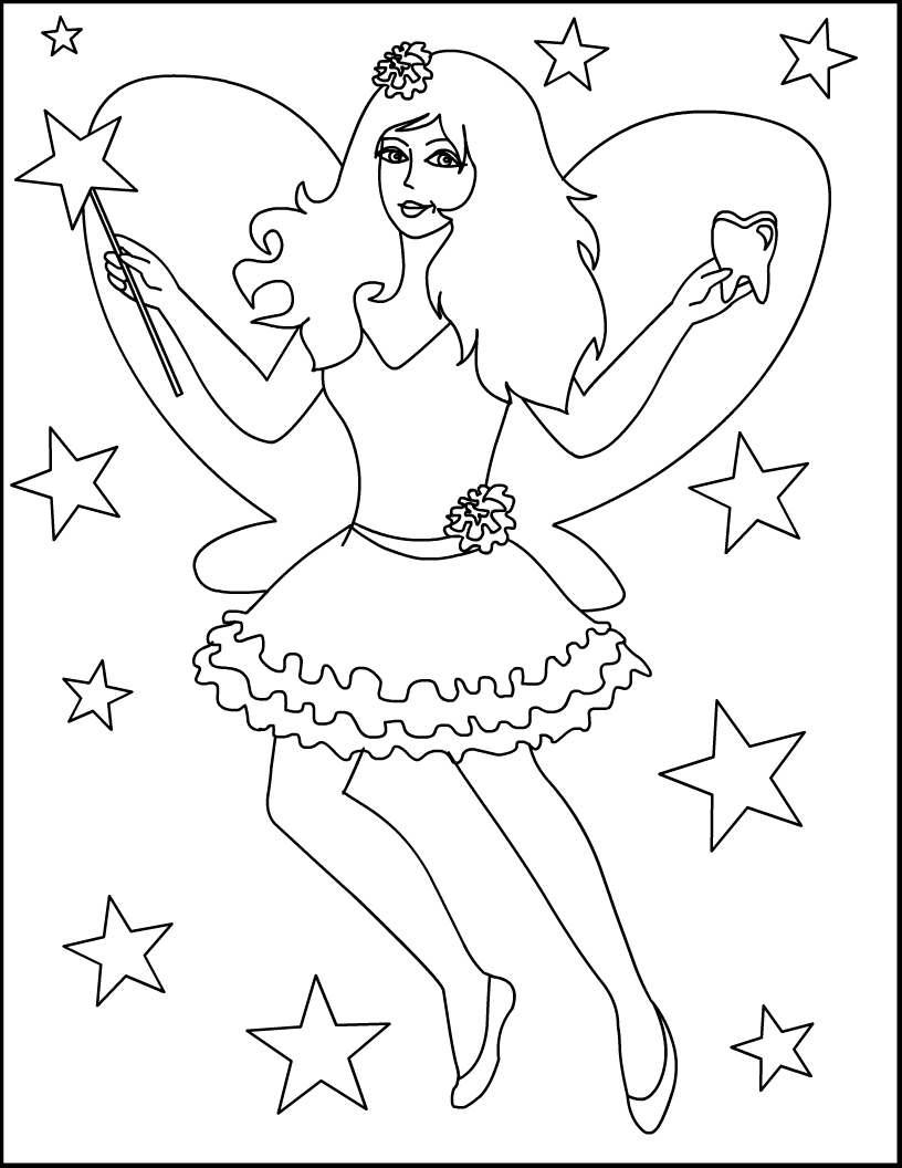 Free Fairy Coloring Book Page