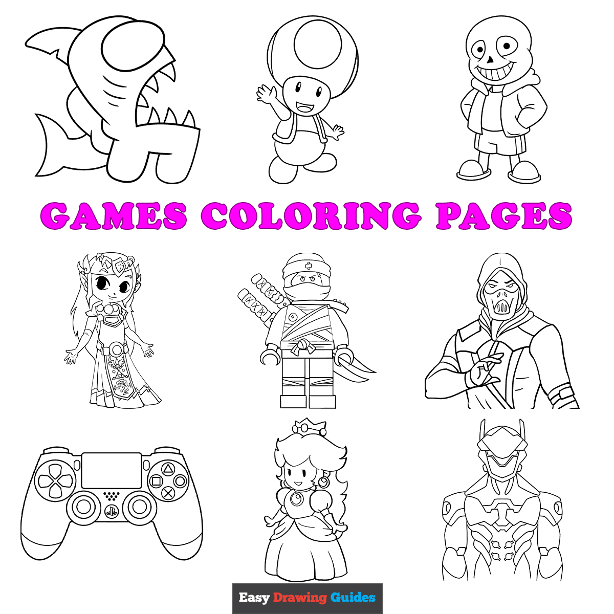 Free Printable Games Coloring Pages For Kids