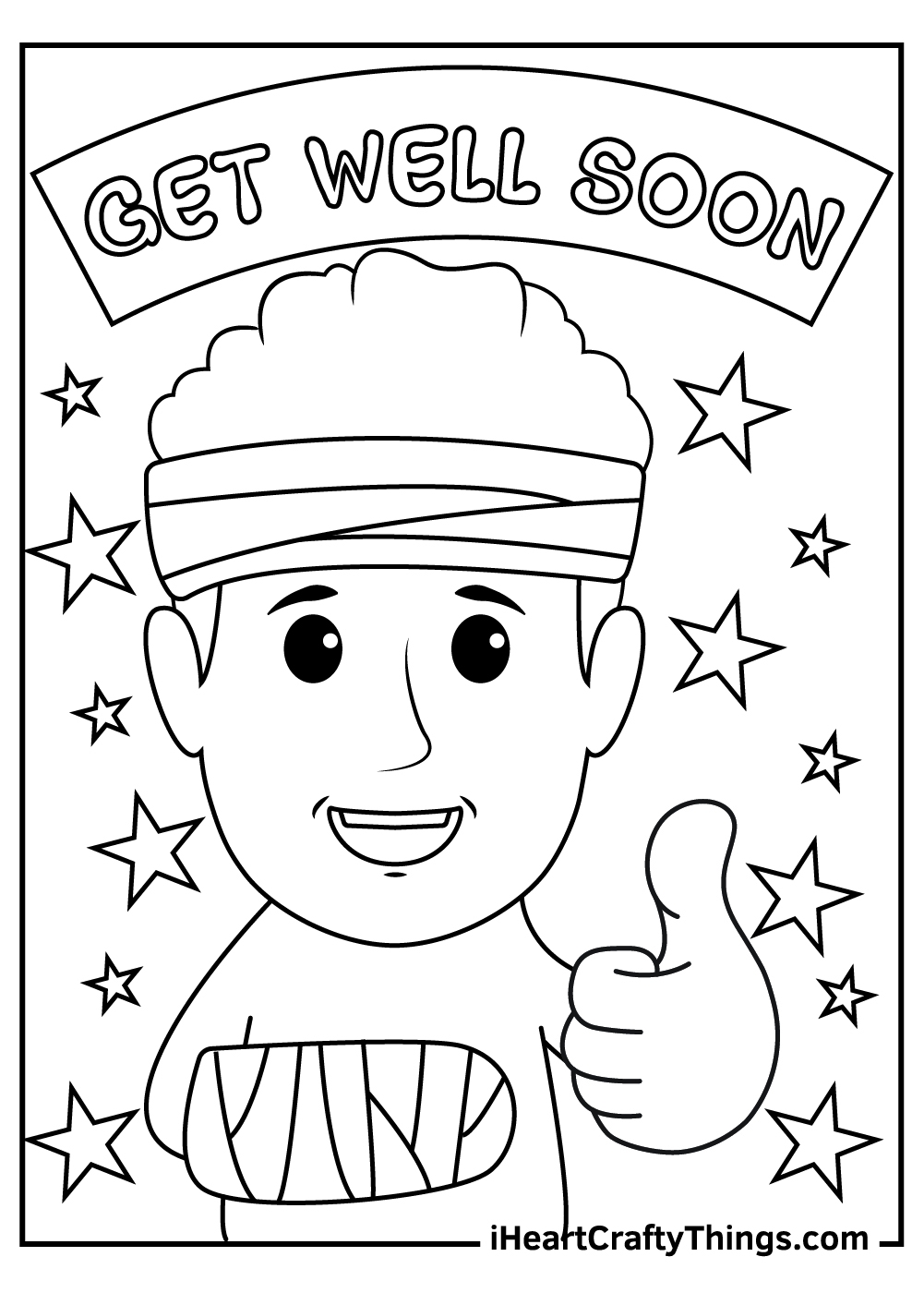 Free Printable Get Well Coloring Pages For Kids