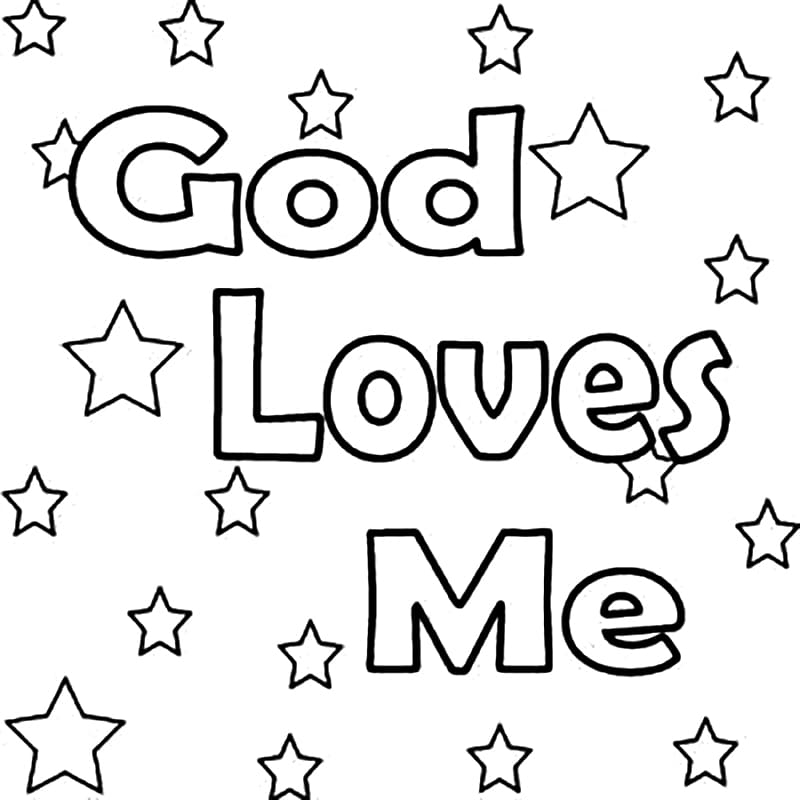 Free Printable God Loves Me Coloring Page Free Printable Coloring Pages For Kids