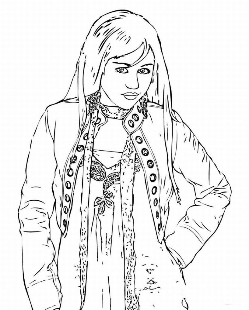 Free Printable Hannah Montana Coloring Pages For Kids