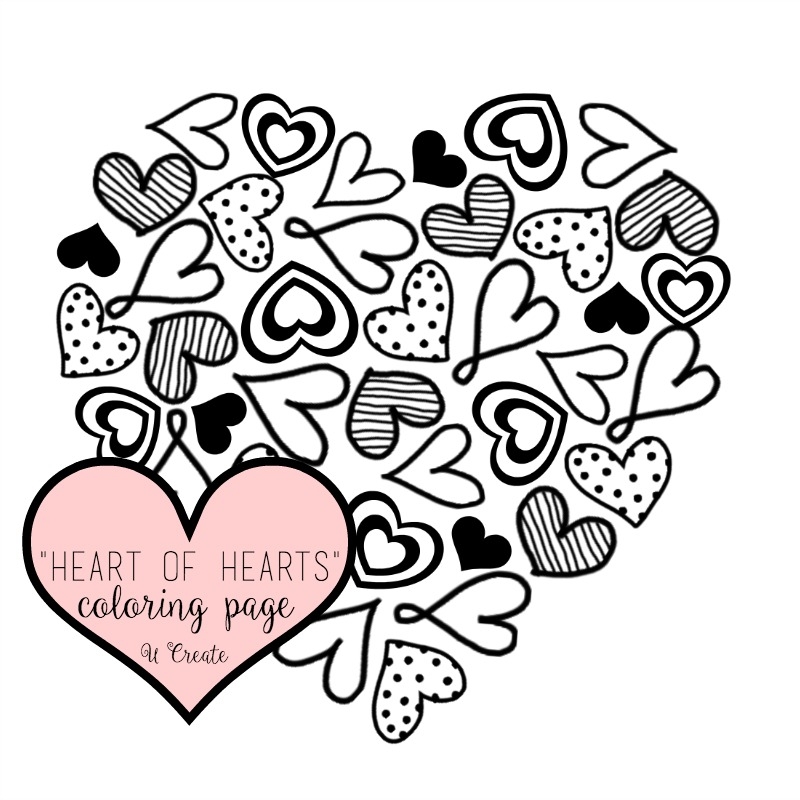 Free Printable Heart Coloring Page Ausdruckbare Ausmalseite Freebie 20 Free Printable Hearts