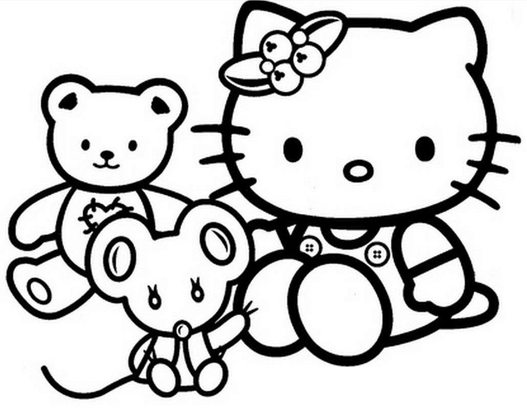 Hello Kitty Coloring Pages Free