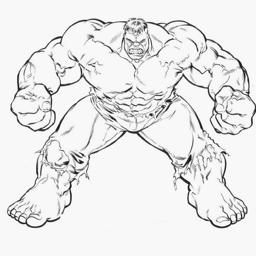 Hulk Transformation Coloring Page