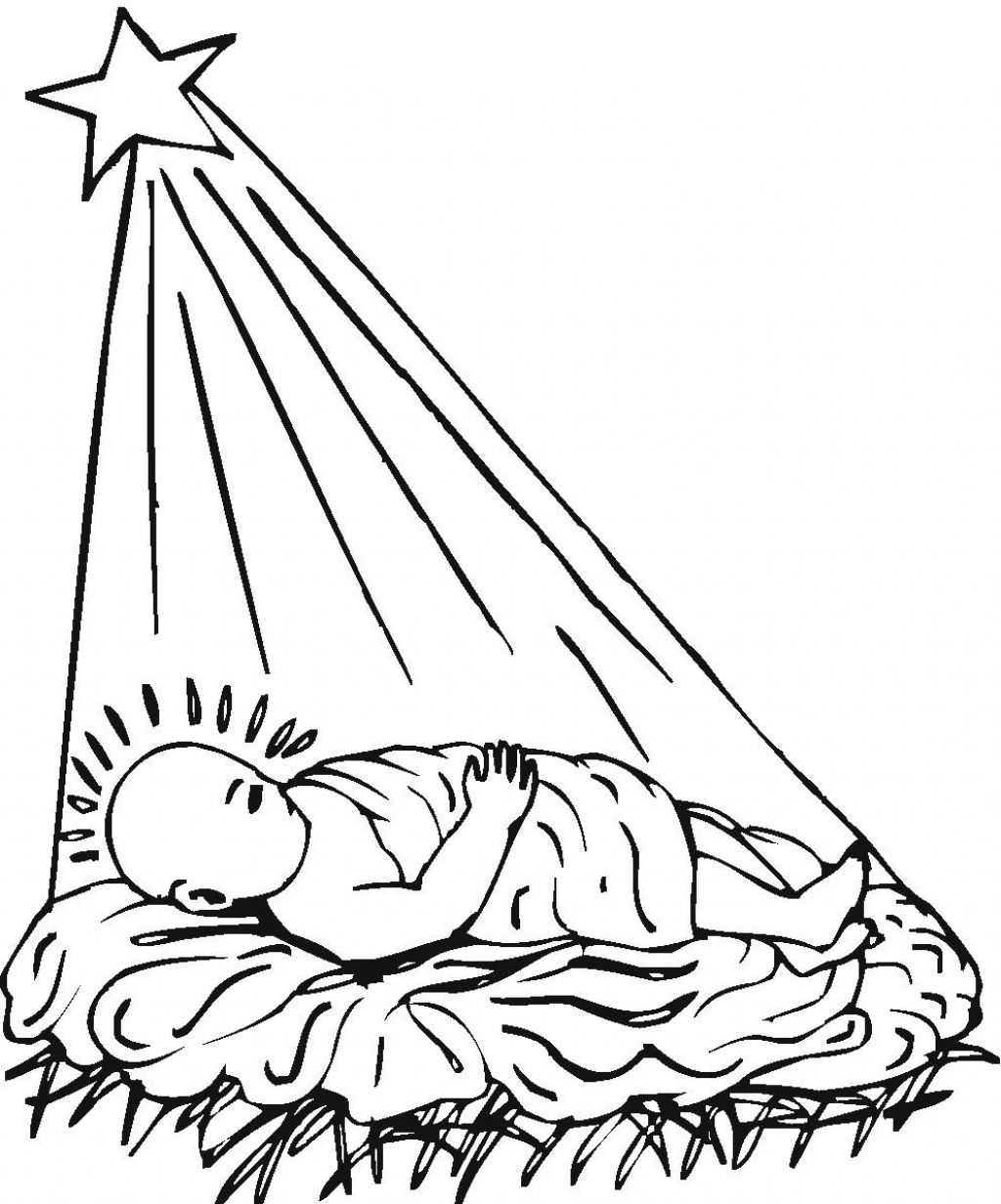 Baby Jesus Coloring Page