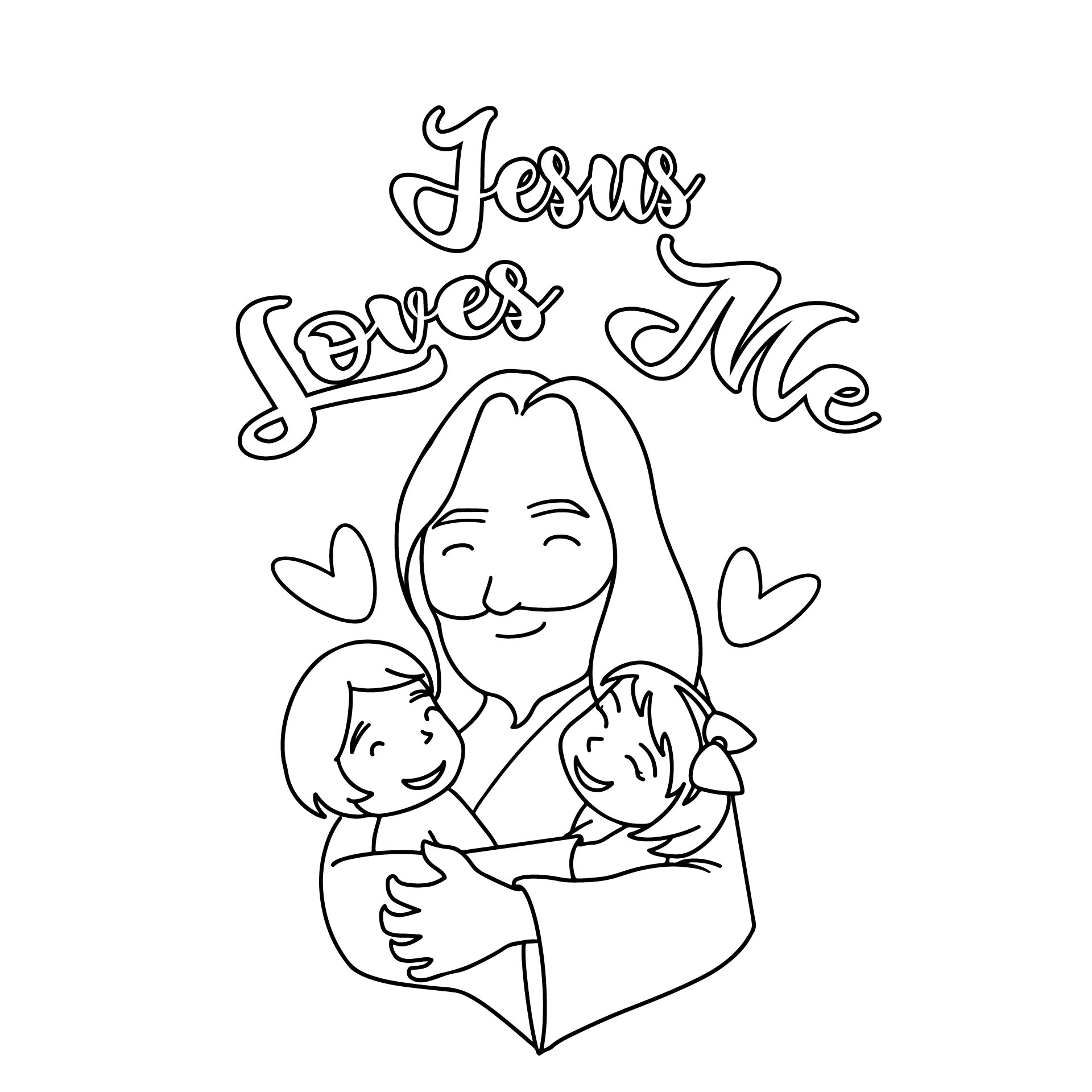 Free Printable Jesus Loves Me Coloring Pages