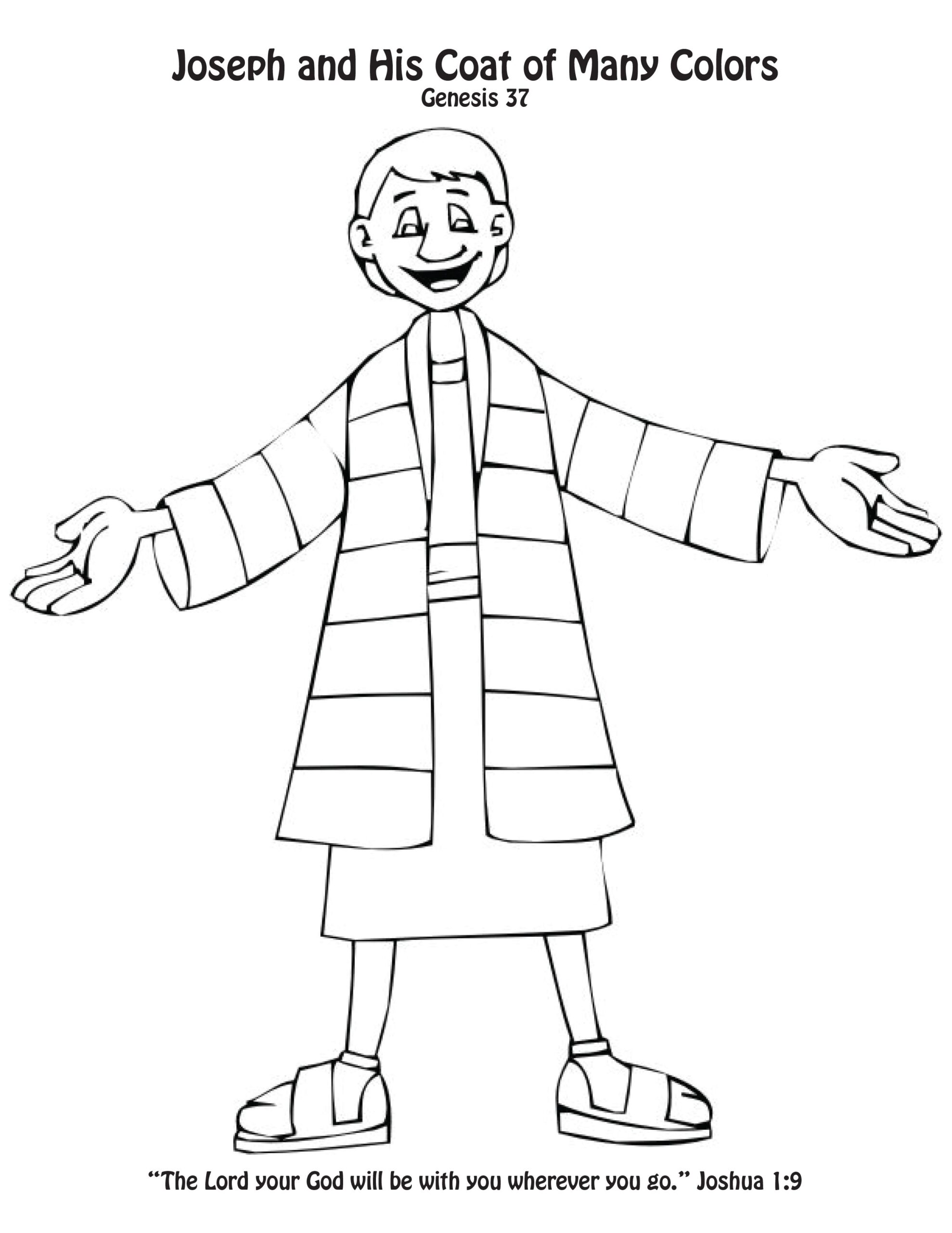 Free Printable Joseph Coat Of Many Colors Coloring Page 256 Crafter Files