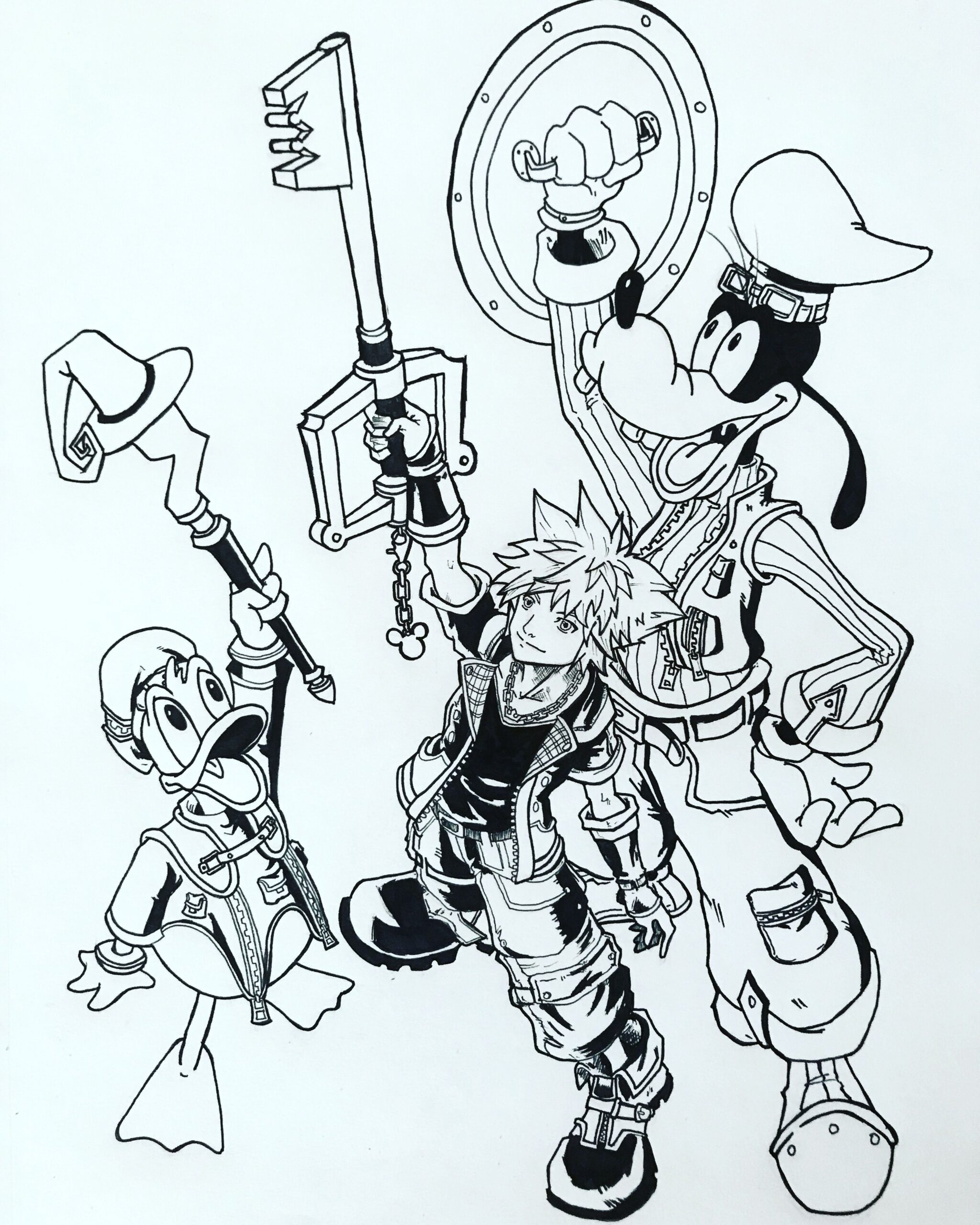 Kingdom Hearts Coloring Page