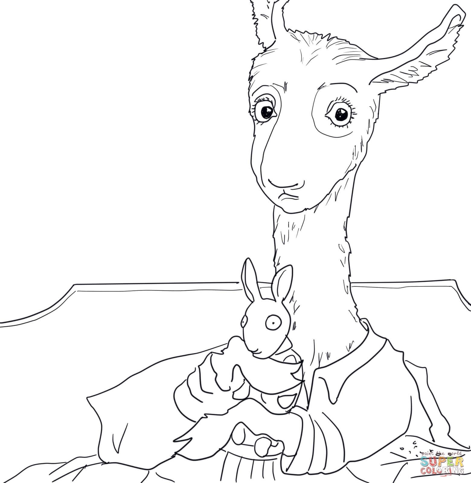 Llama Llama Coloring Page