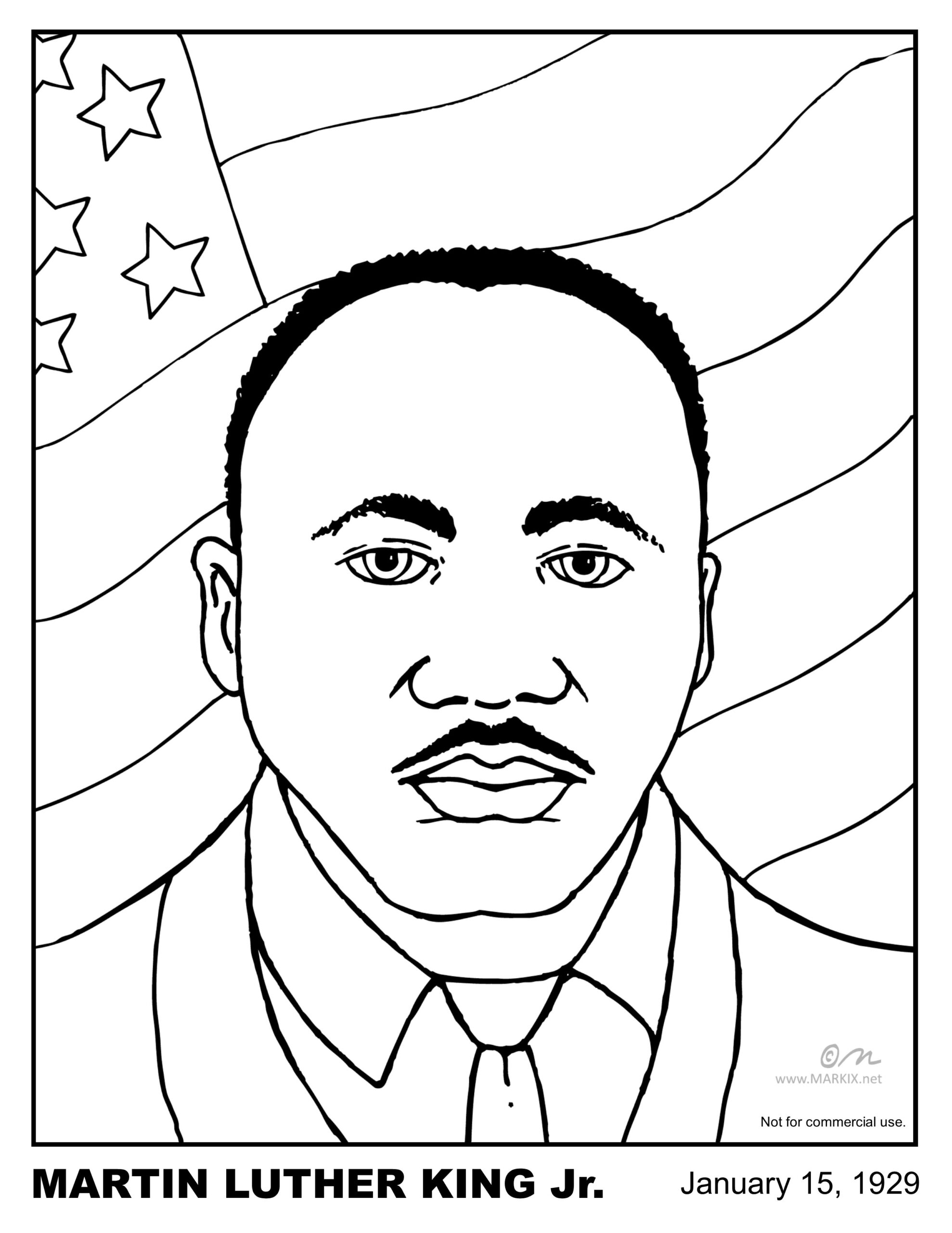 Free Printable Martin Luther King Jr Coloring Sheets