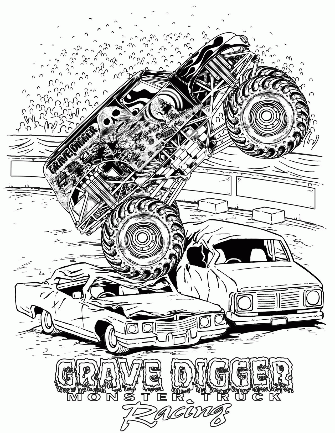 Monster Jam Coloring Page