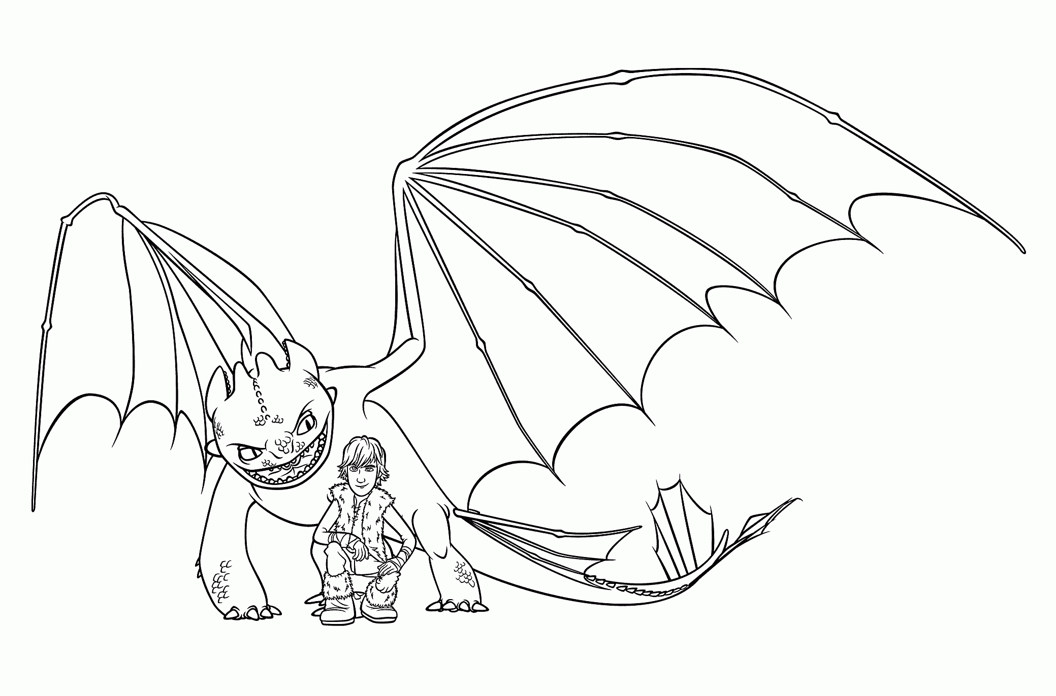 Free Printable Night Fury Coloring Pages