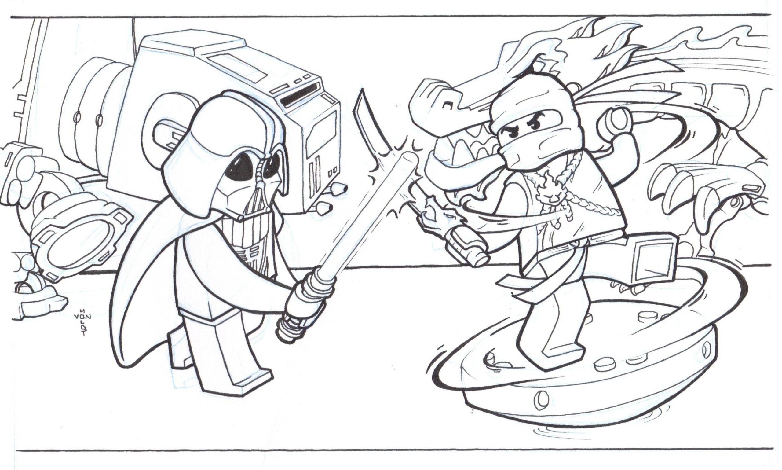 Ninjago Mystery Picture Coloring Pages