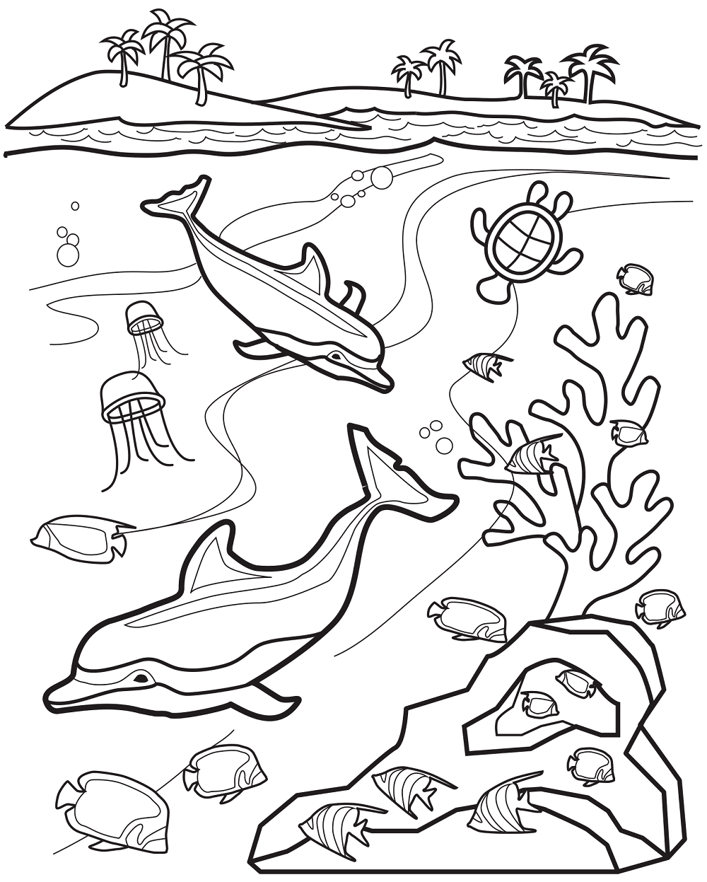 Ocean Coloring Pages For Preschoolers