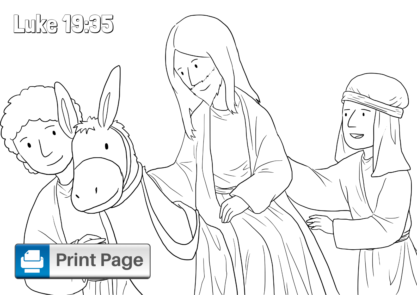 Palm Sunday Coloring Pages